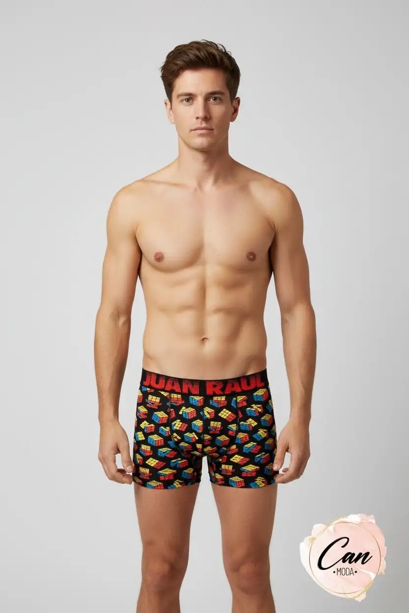 “Rubik Desen”  Zeka Oyunu Erkek Boxer - DB259