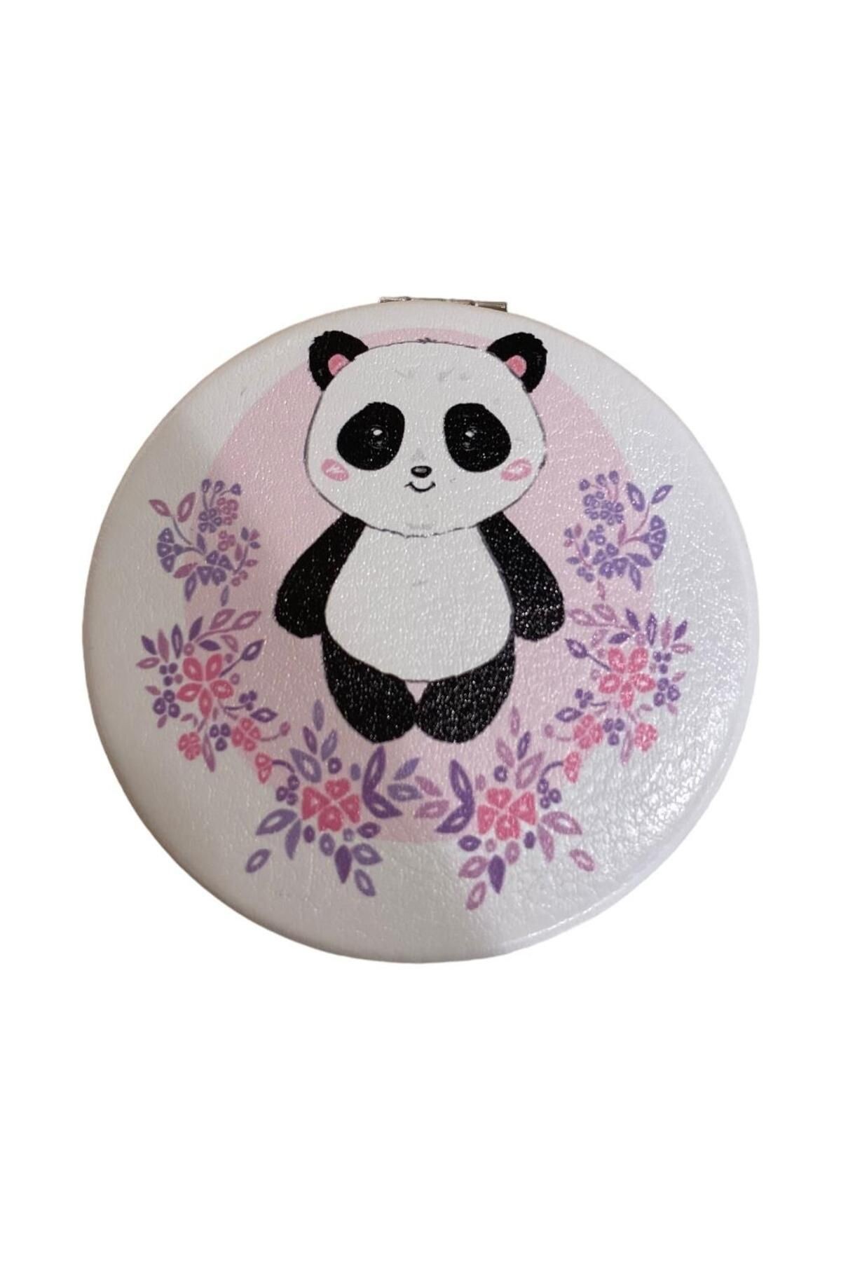 Sevimli Panda Temalı El Aynası (6 cm)