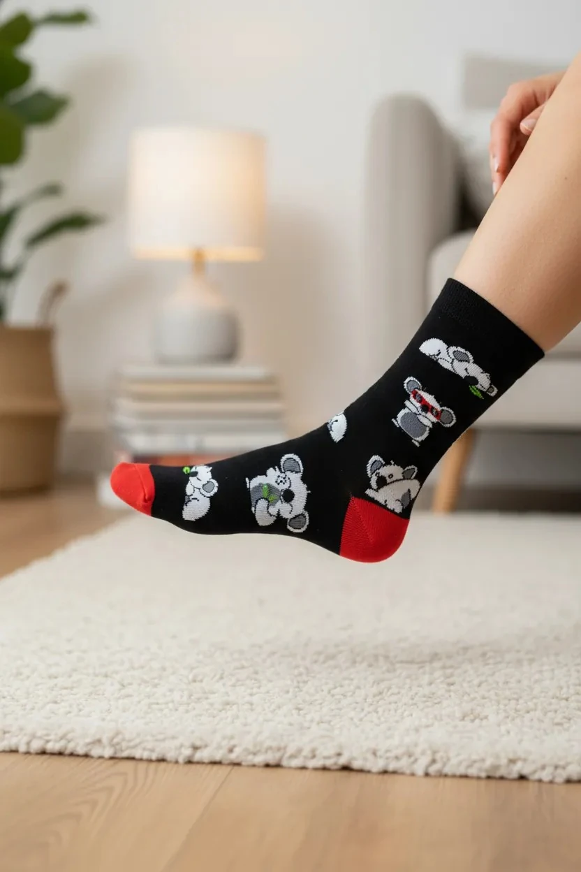 Çoklu Koala Desenli Çorap (36-44 Numaraya Uygun)