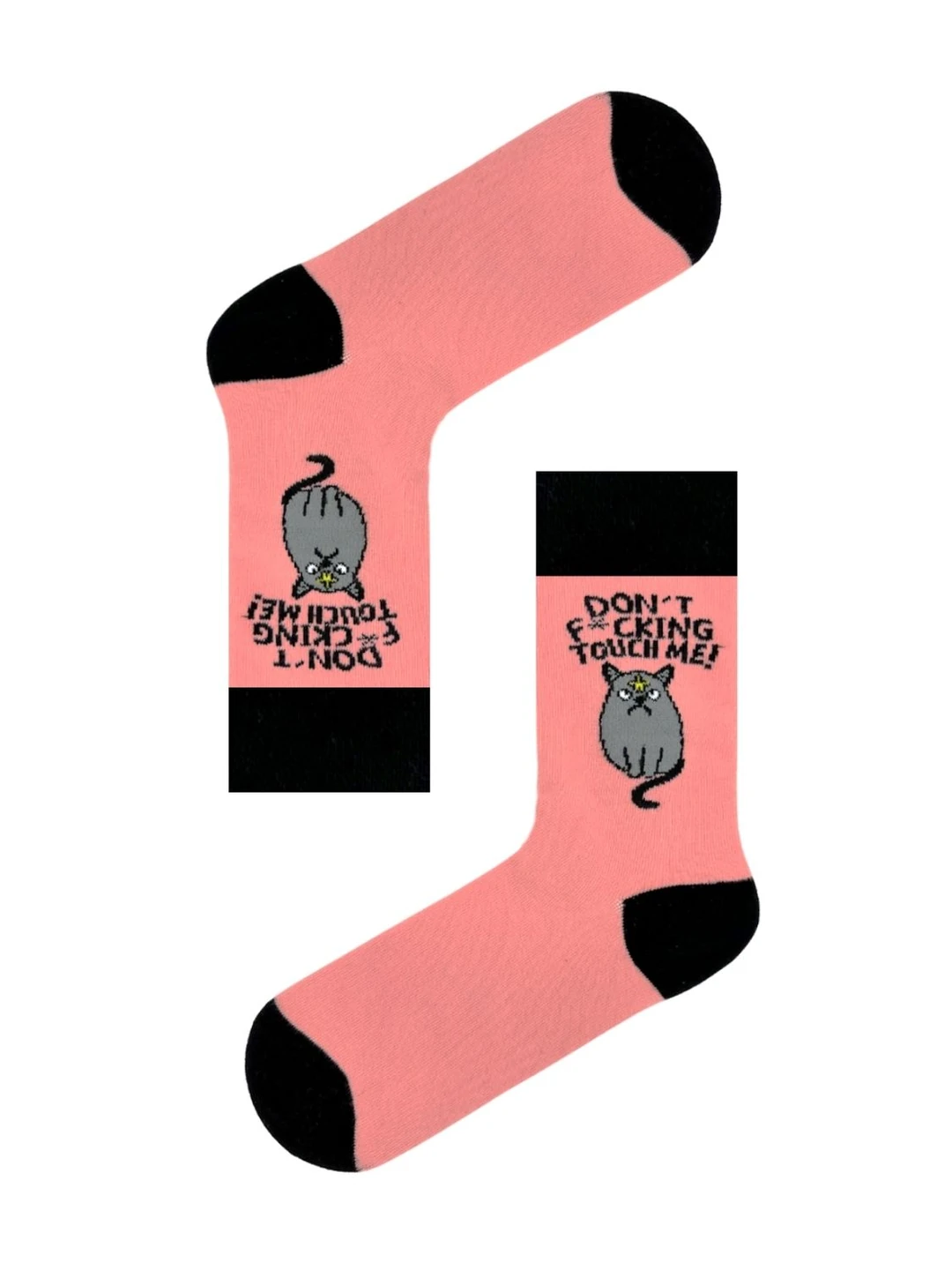 Don't Fu.king Touch Me Kedi Desenli Çorap (36-44 Numaraya Uygun)