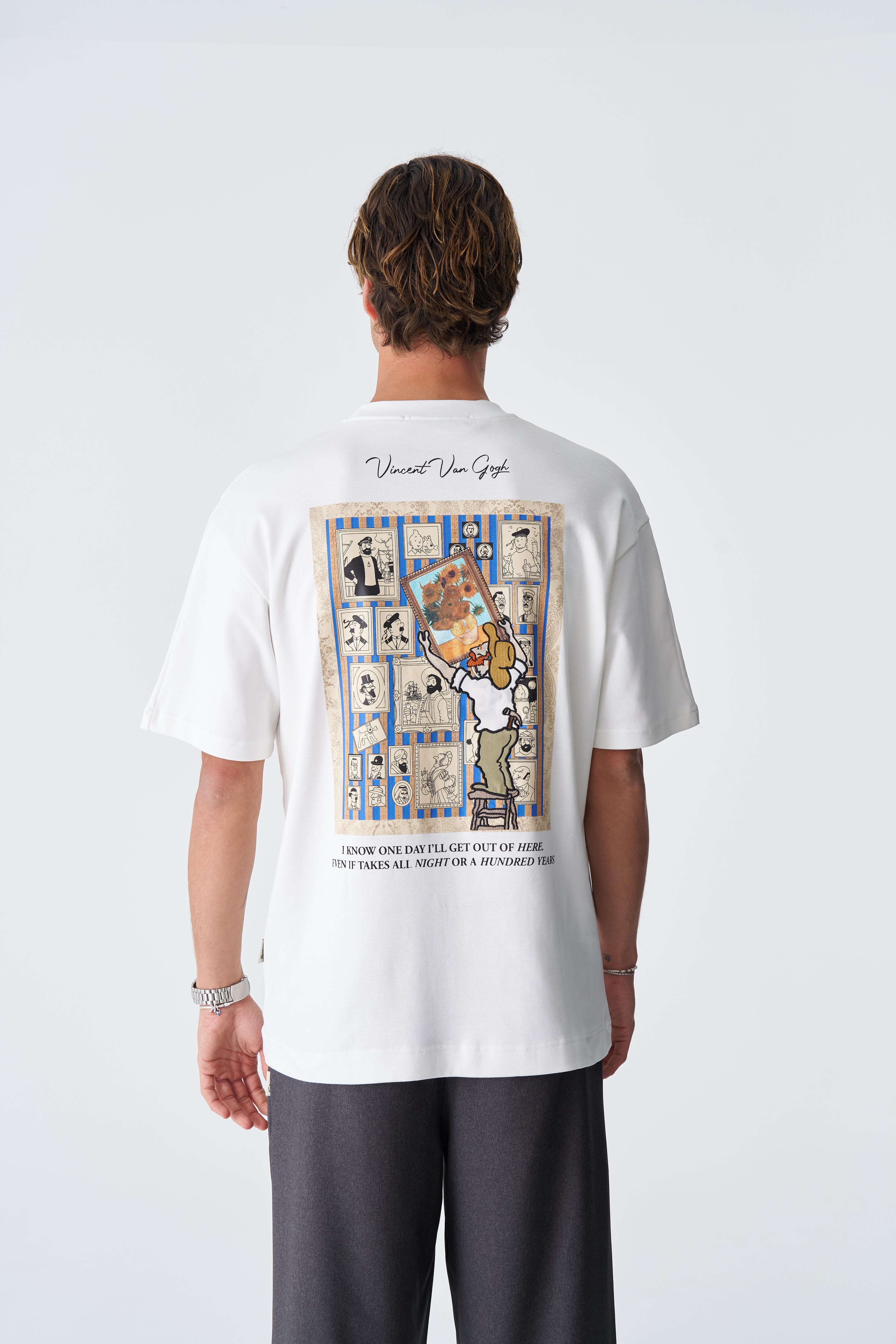 One Day Rahat Kesim T-shirt - Beyaz