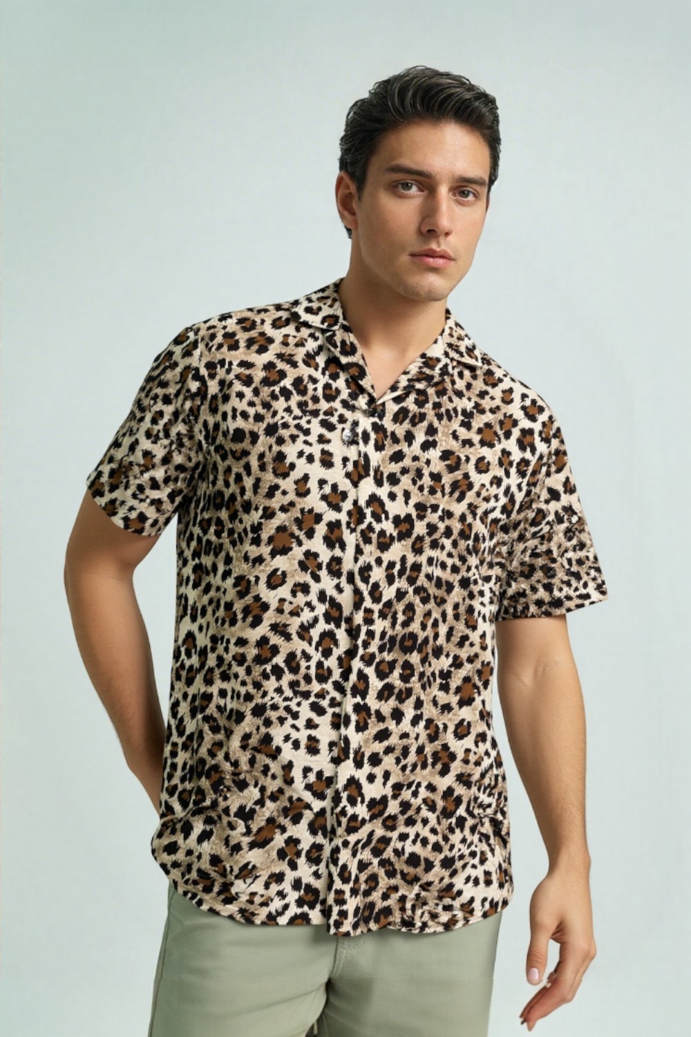 Wild Vibe Leopar Desenli Gömlek - TH301