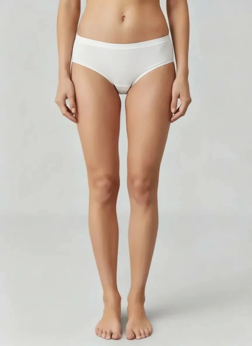 3'lü Bikini Kadın Külot - (Siyah/Beyaz/Ten) %95 Pamuk %5 Elastan