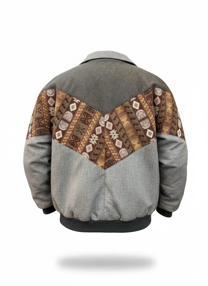 (7695) Large / XLarge Beden Uyumlu Vintage Desenli Özel Ceket