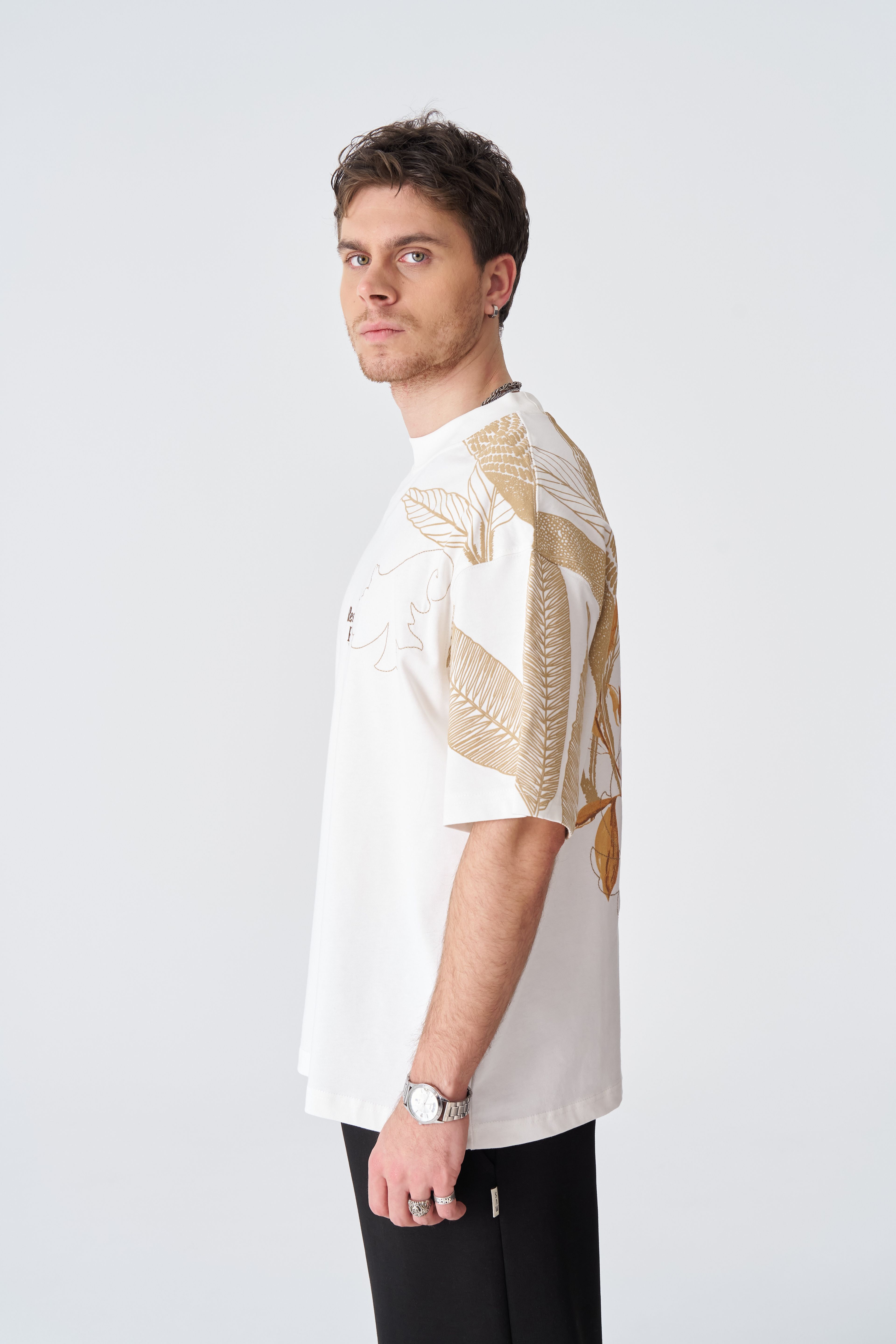 Reset Restart Refocus Oversize T-Shirt - Beyaz