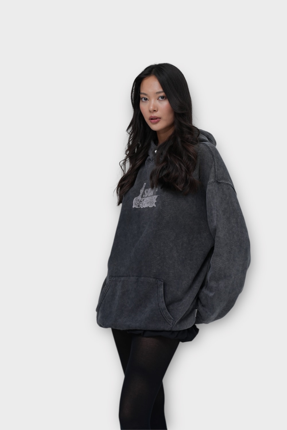 Respira Oversize Hoodie - %100 Pamuk - Siyah