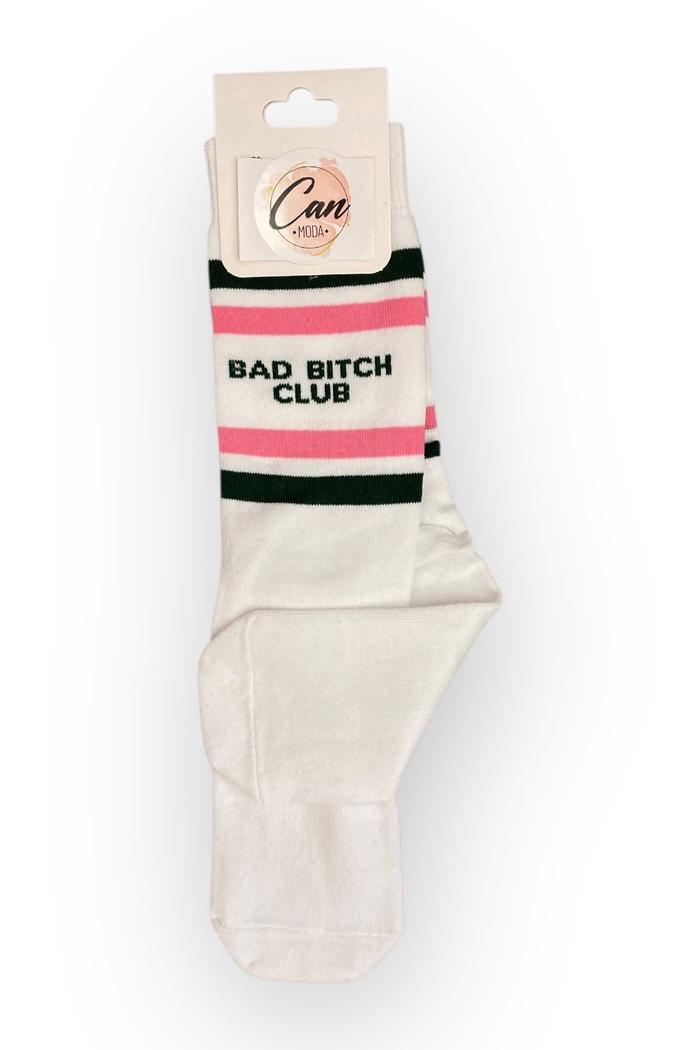 Bad Bitch Club – Çizgili Yumuşak Dokulu Çorap