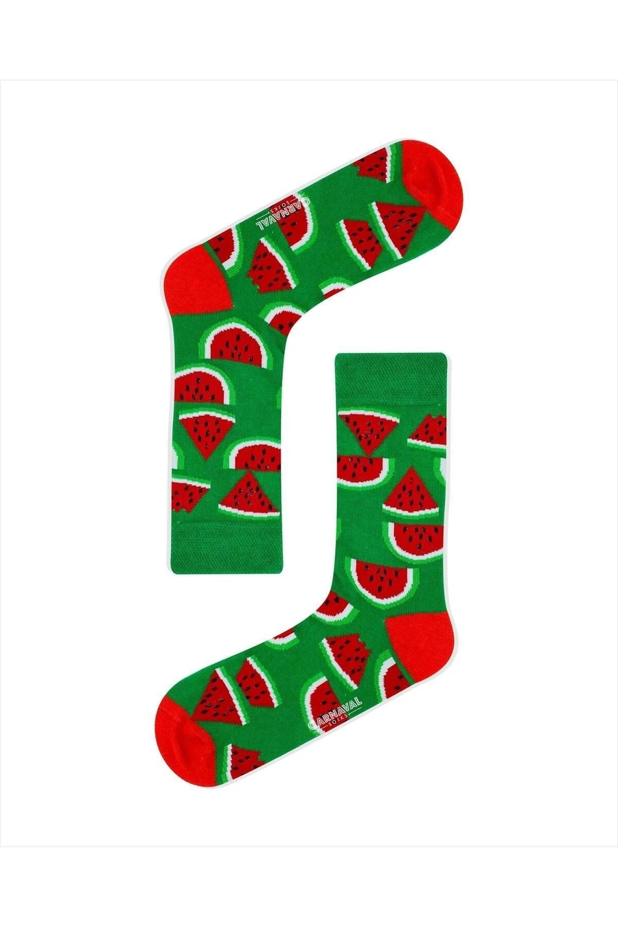 Yeşil Karpuz Dilim Desenli Çorap (36-44 Numaraya Uygun)