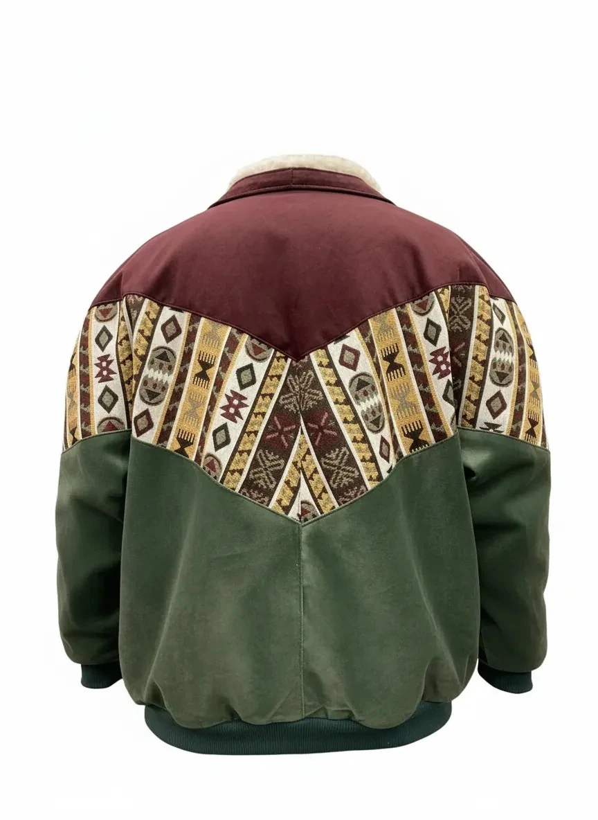 (7672) 2XLarge / 3XLarge Uyumlu Aztek Tarzı Oversize Unisex Ceket