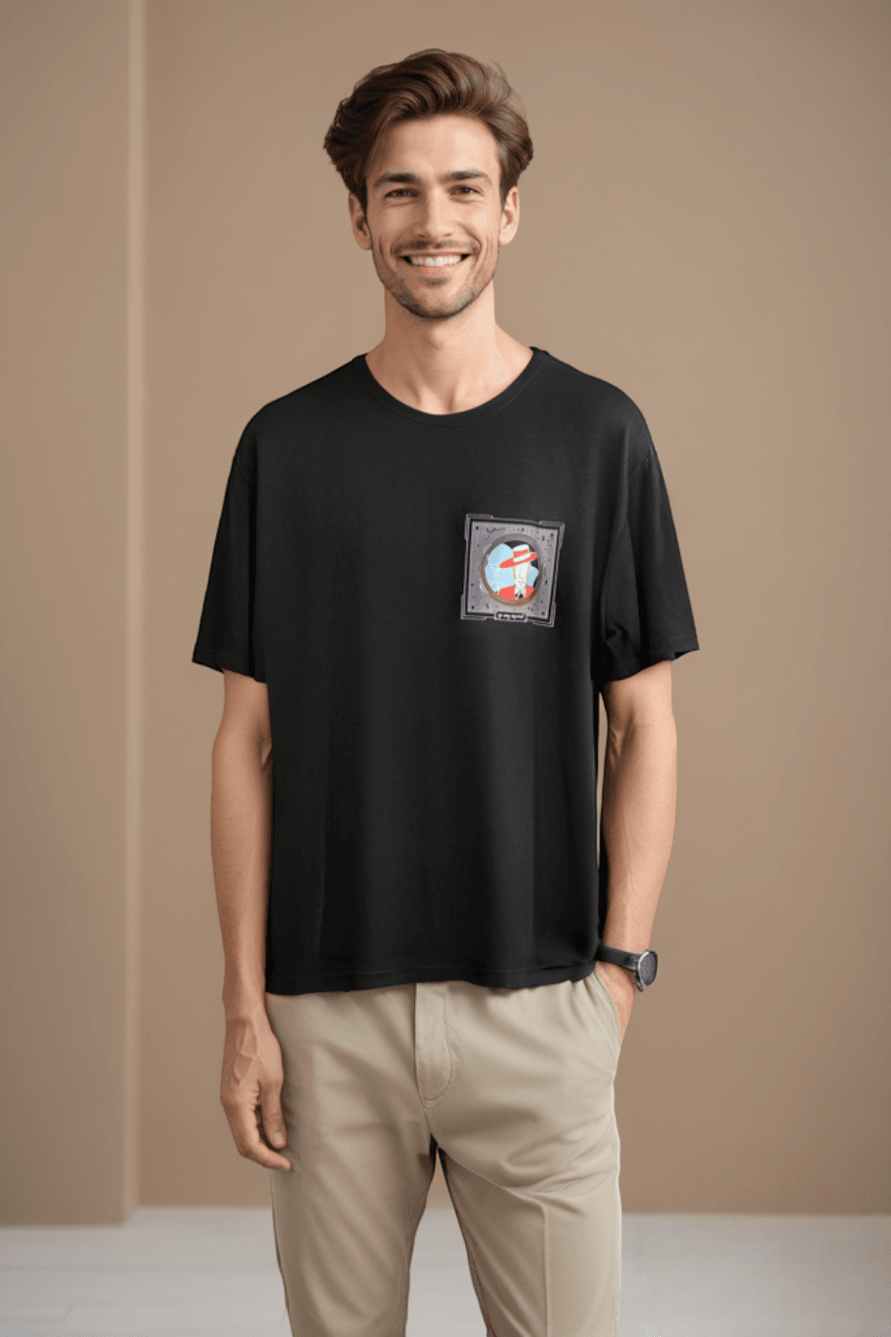 Spanish Man – Oversize Tişört - Siyah