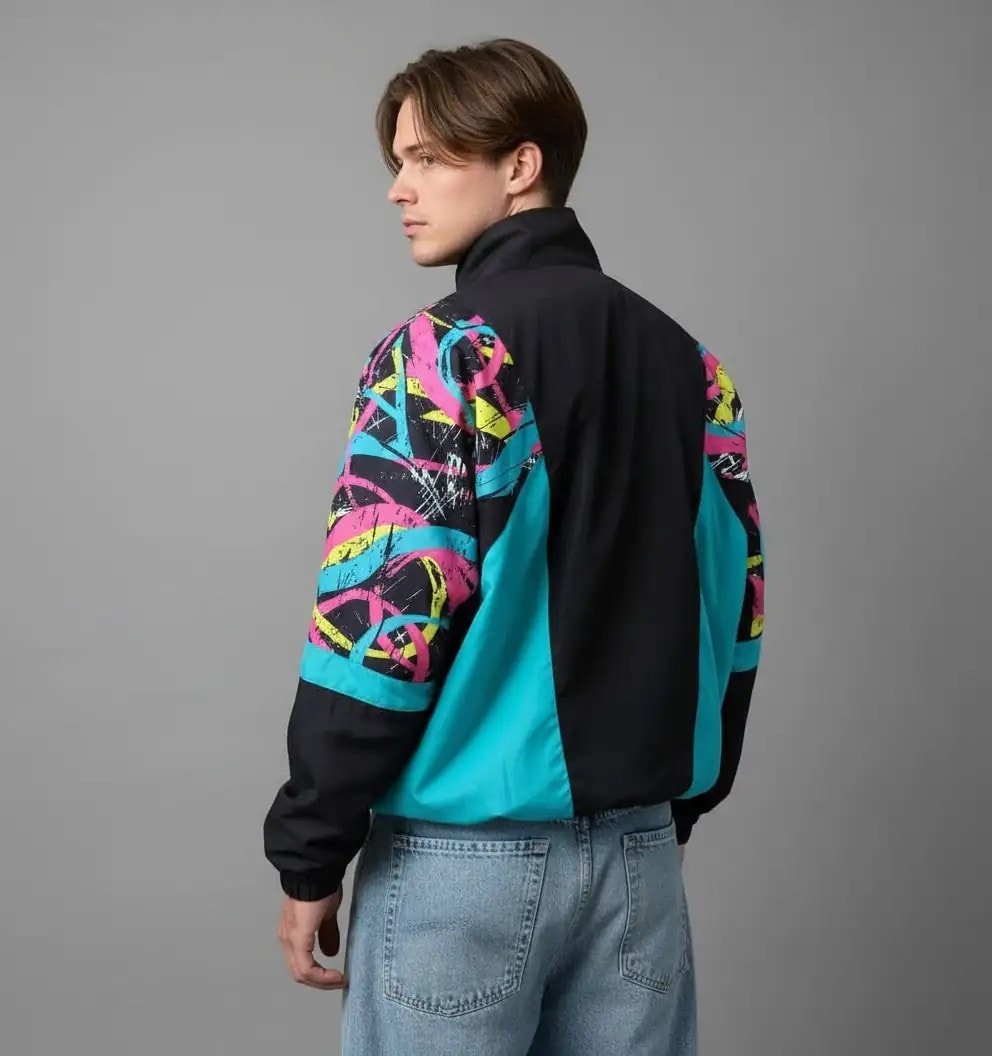 Unisex Mint Rengi Desenli Bomber Ceket