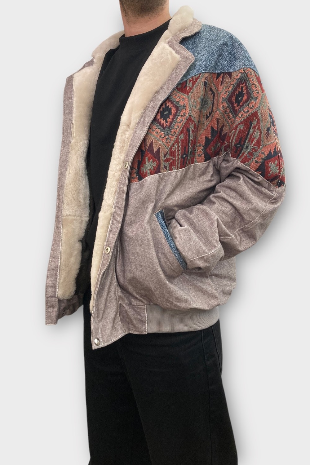 (7338) 2XLARGE BEDEN KADIN & ERKEK OVERSIZE RETRO VINTAGE CEKET