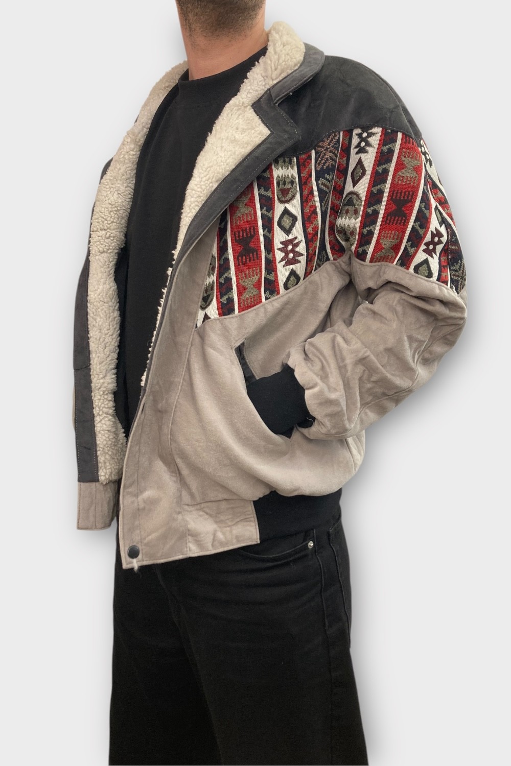 (7334) MEDIUM BEDEN KADIN & ERKEK OVERSIZE RETRO VINTAGE CEKET