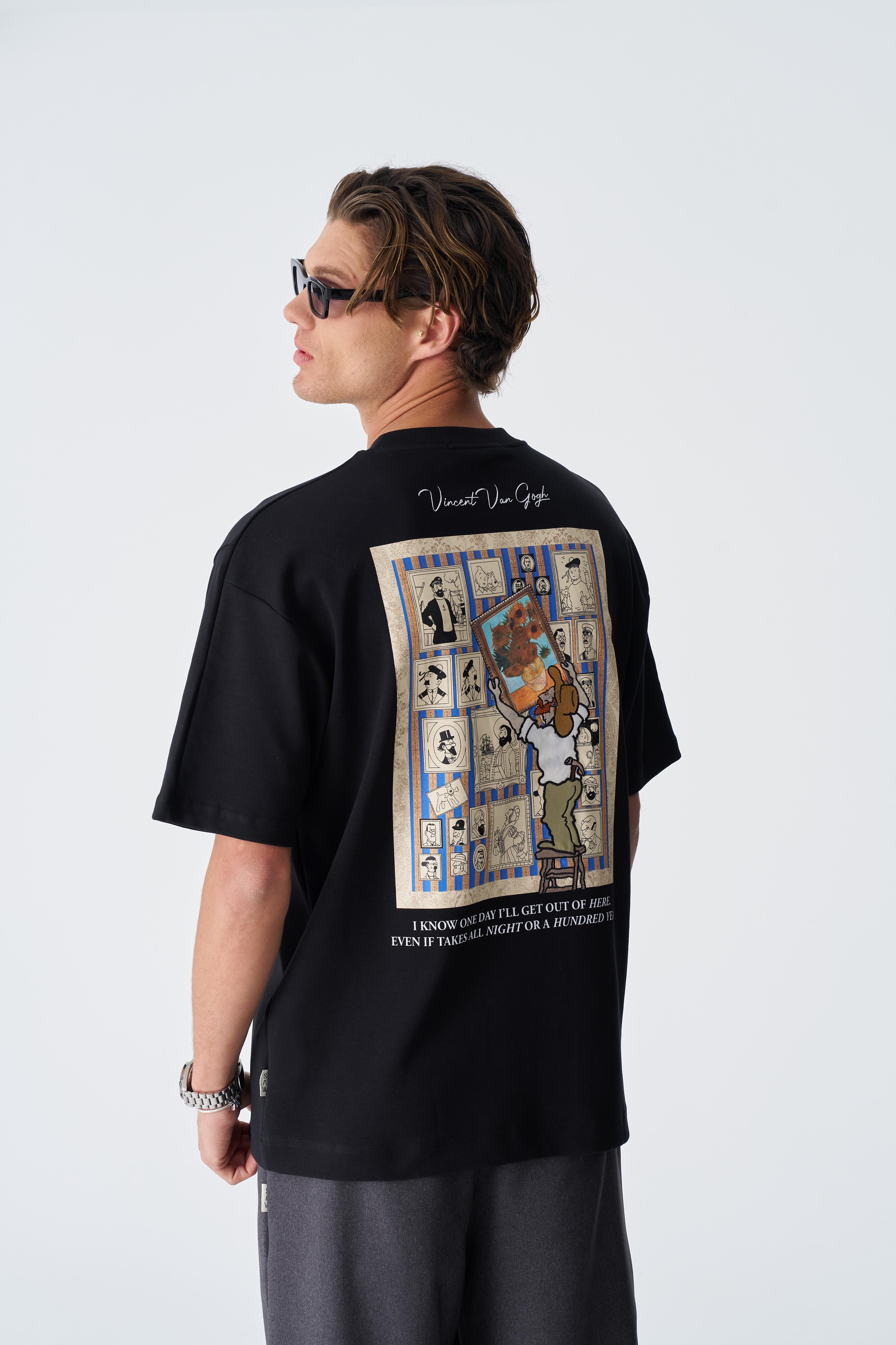 One Day Rahat Kesim T-shirt - Siyah