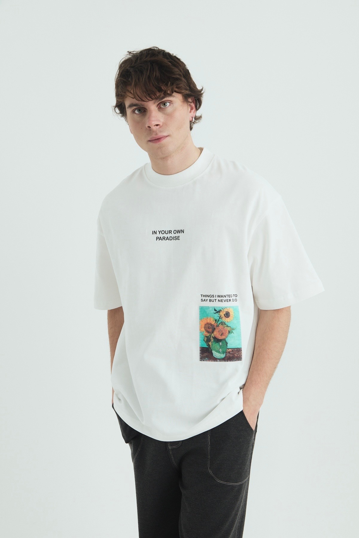 Things I Wanted to Say Oversize T-shirt - Beyaz