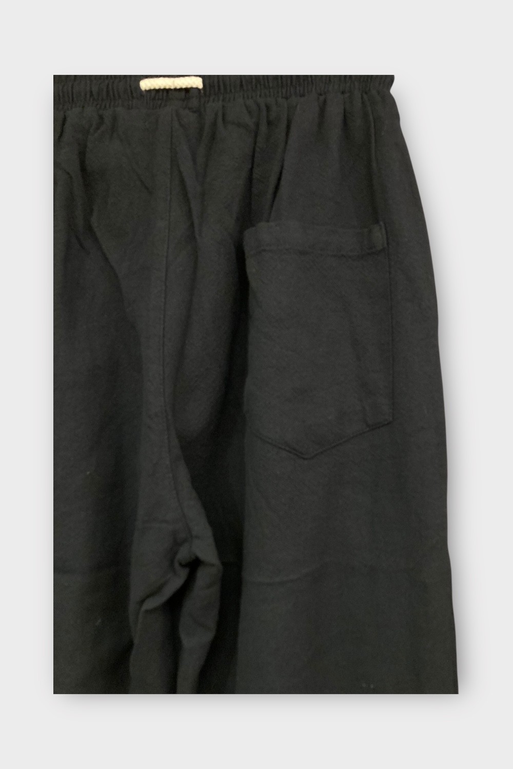 Keten Rahat Kesim Baggy Pantolon – Siyah - OTS2617