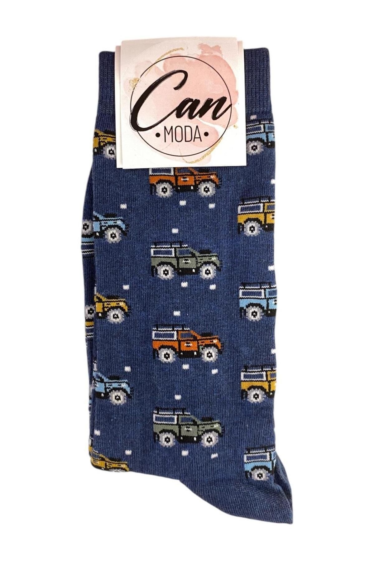Can Moda Off-Road Araç Tasarımlı Pamuklu Çorap (40-46 Numara) - CHE11