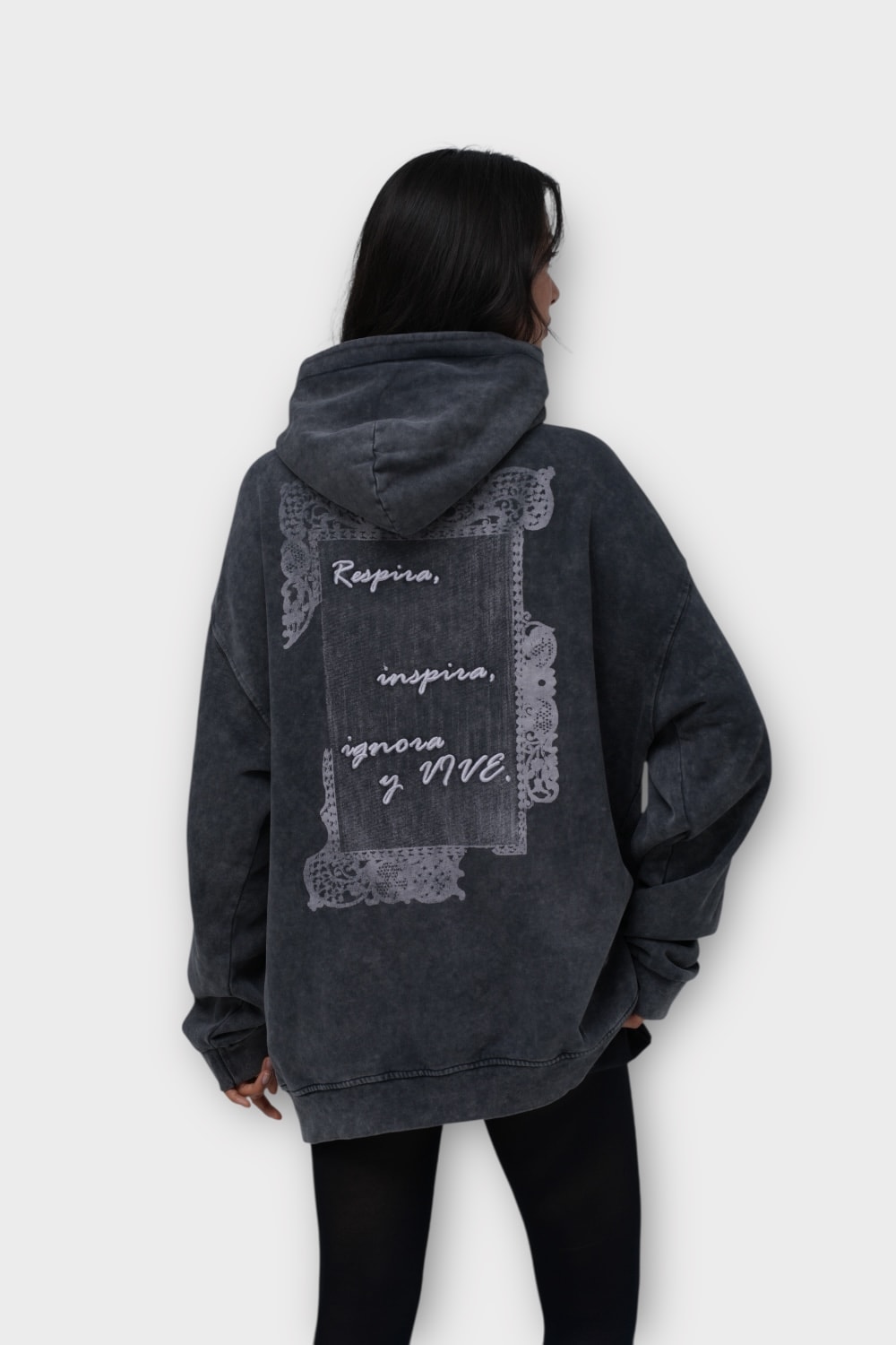 Respira Oversize Hoodie - %100 Pamuk - Siyah