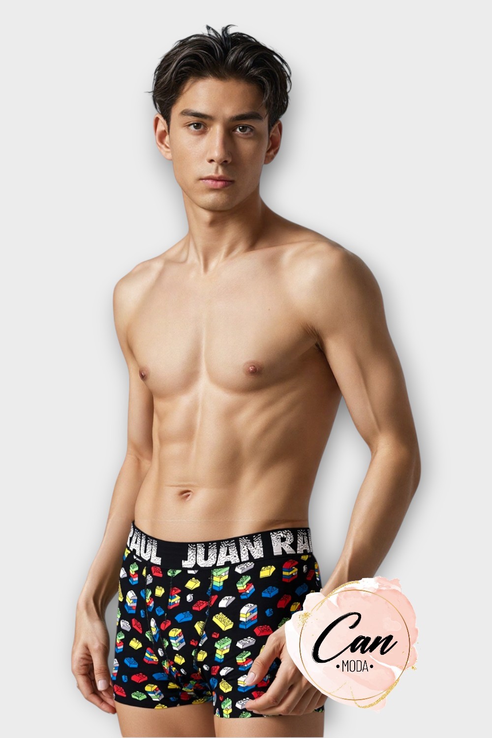 Renkli Blok Desenli Yumuşak Boxer - DB240