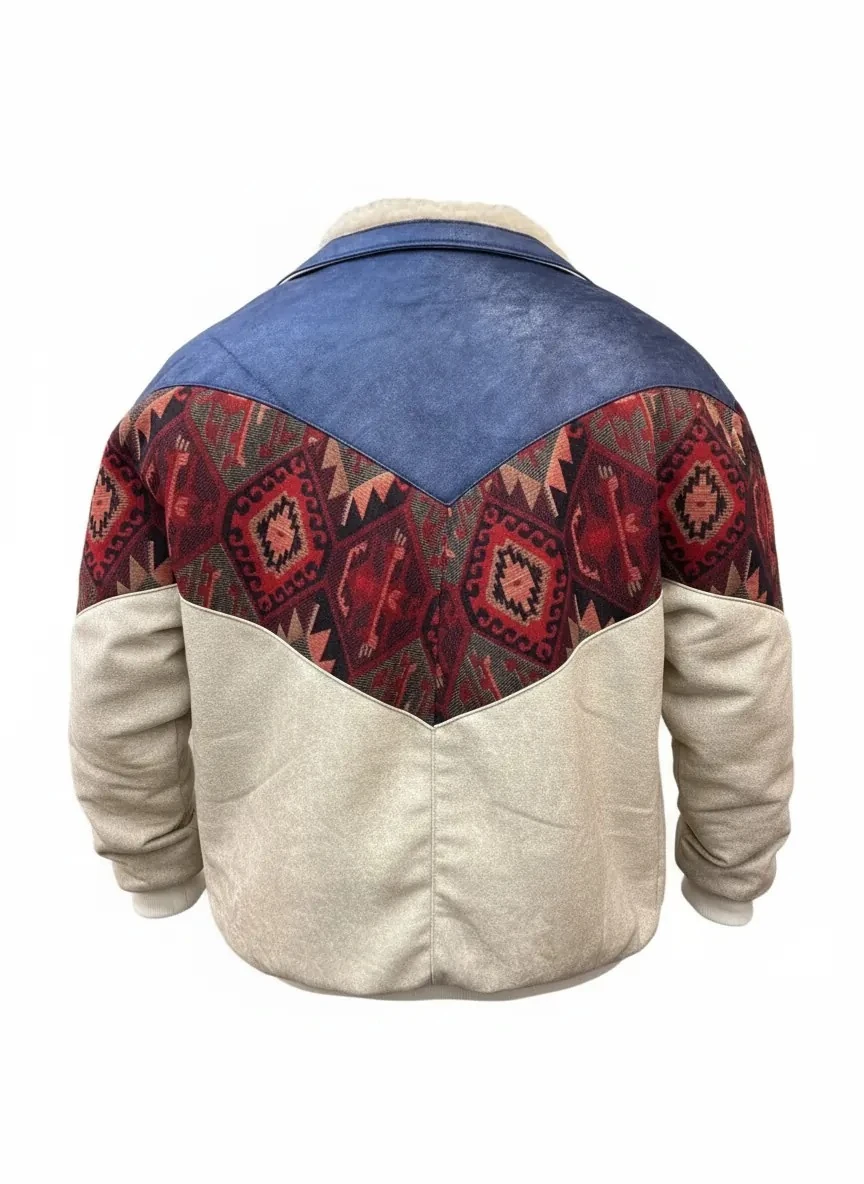 (7669) Large / XLarge Beden Uyumlu Vintage Desenli Özel Ceket