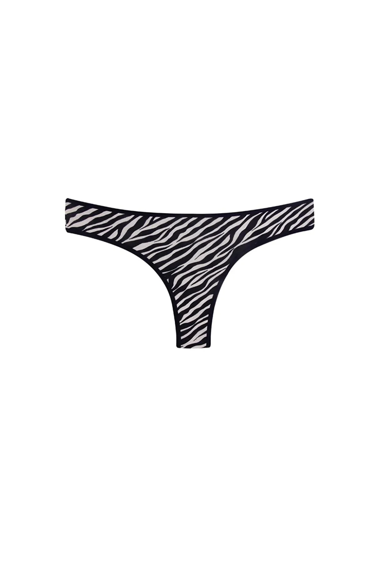 3'lü Brazilian Kadın Külot - (Zebra/Kalp/Lacivert) %95 Pamuk %5 Elastan