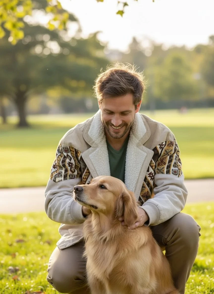 (7607) Small / Medium Beden Uyumlu Oversize Vintage Desen Ceket