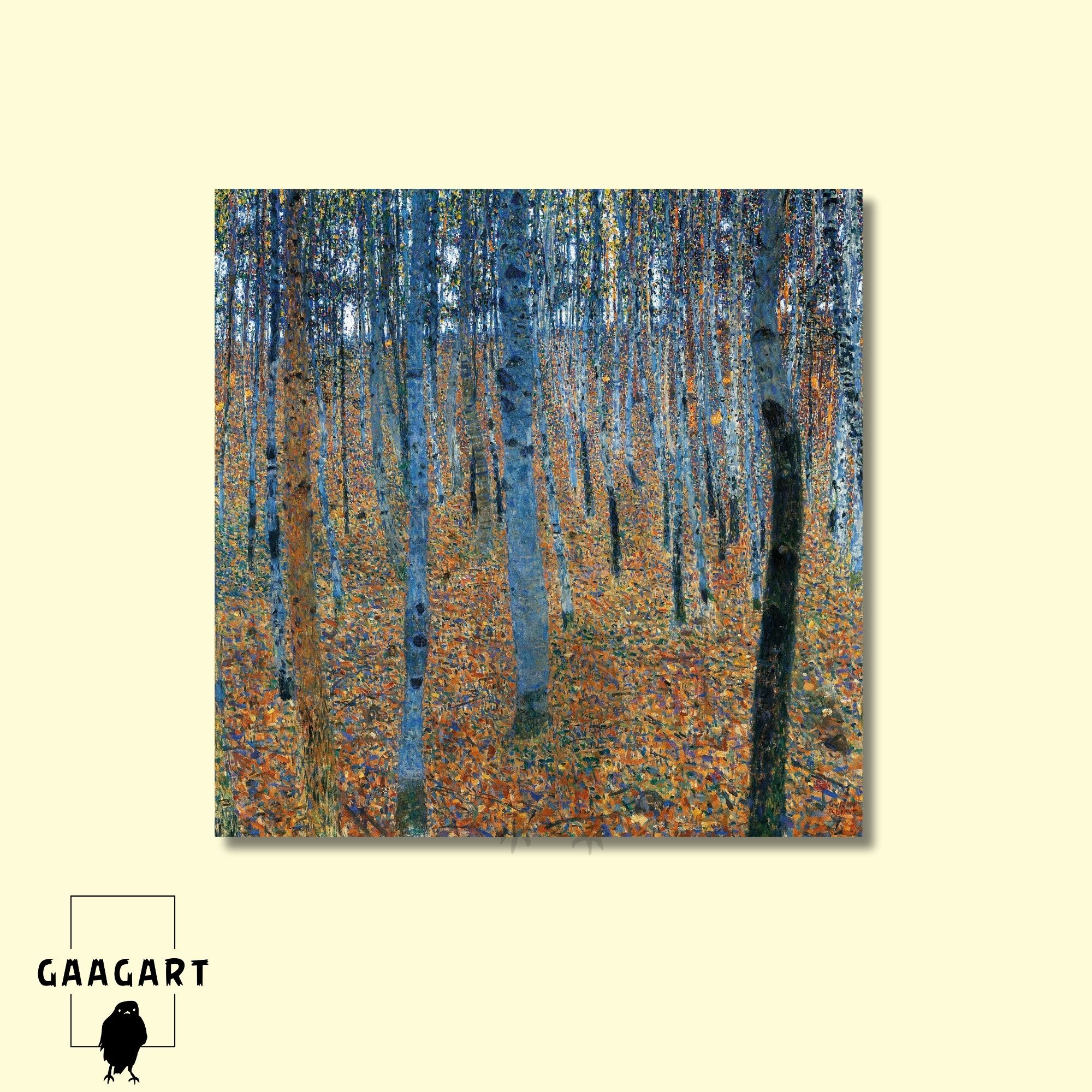 Kare Kanvas Tablo Ünlü Eserler Gustav Klimt-Beech Grove