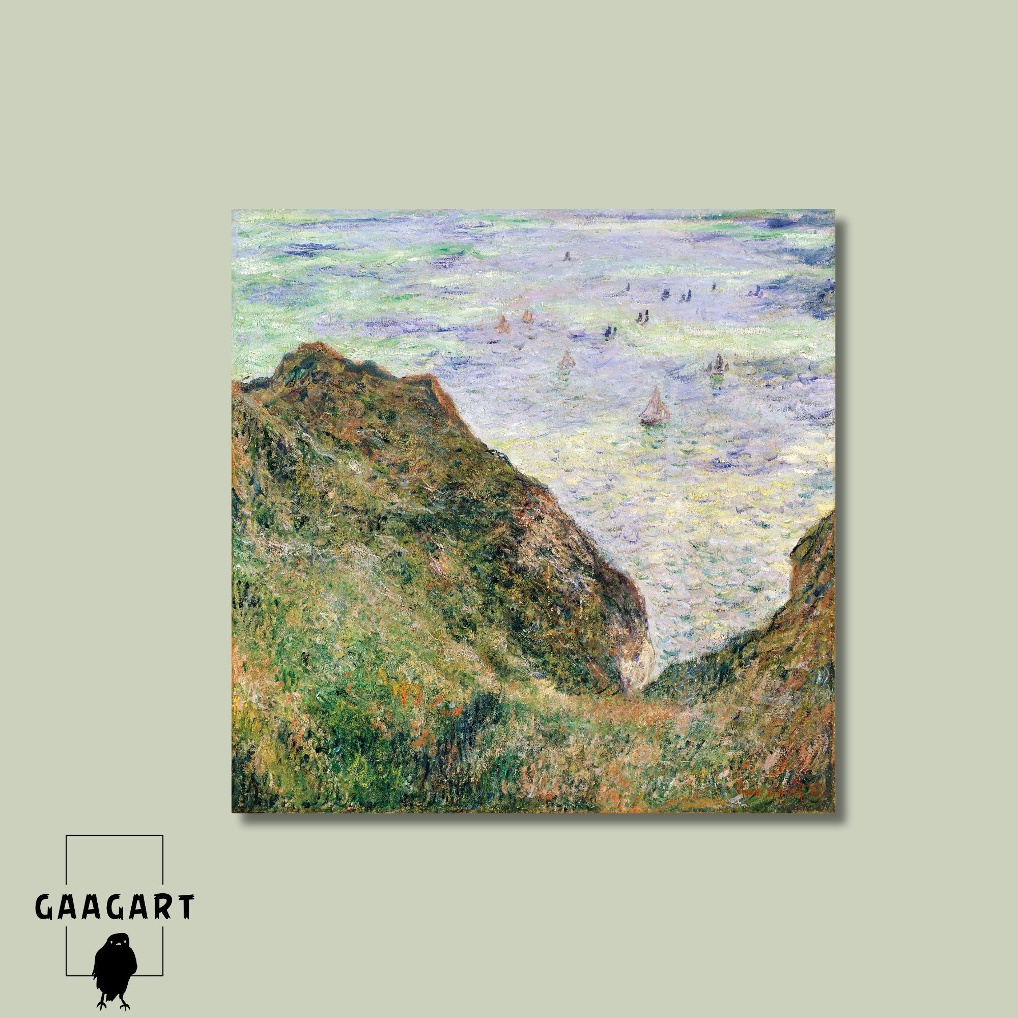 Kare Kanvas Tablo Ünlü Eserler Cloude Monet Over The Sea