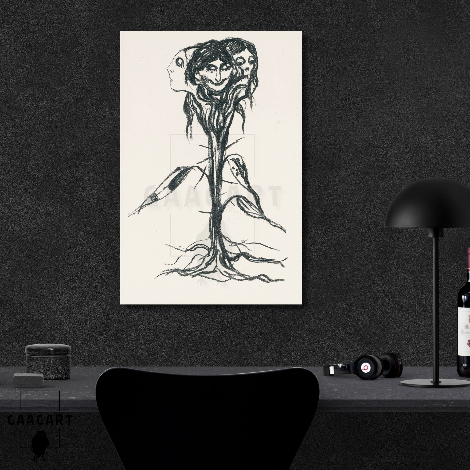 Tekli Dikey Kanvas Edvard Munch Vignette Amaryllis
