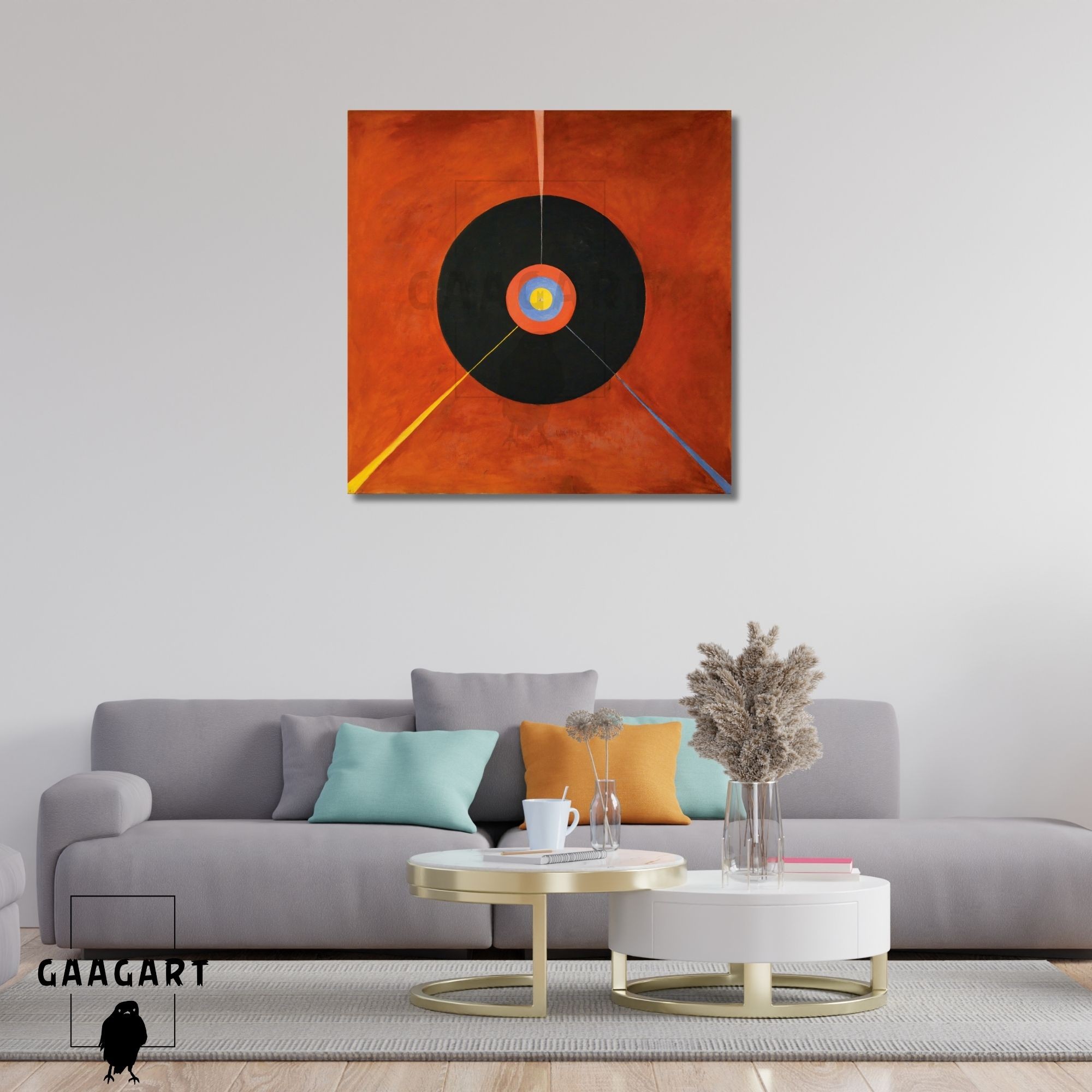 Kare Kanvas Tablo Ünlü Eserler Hilma af Klint The Swan No18
