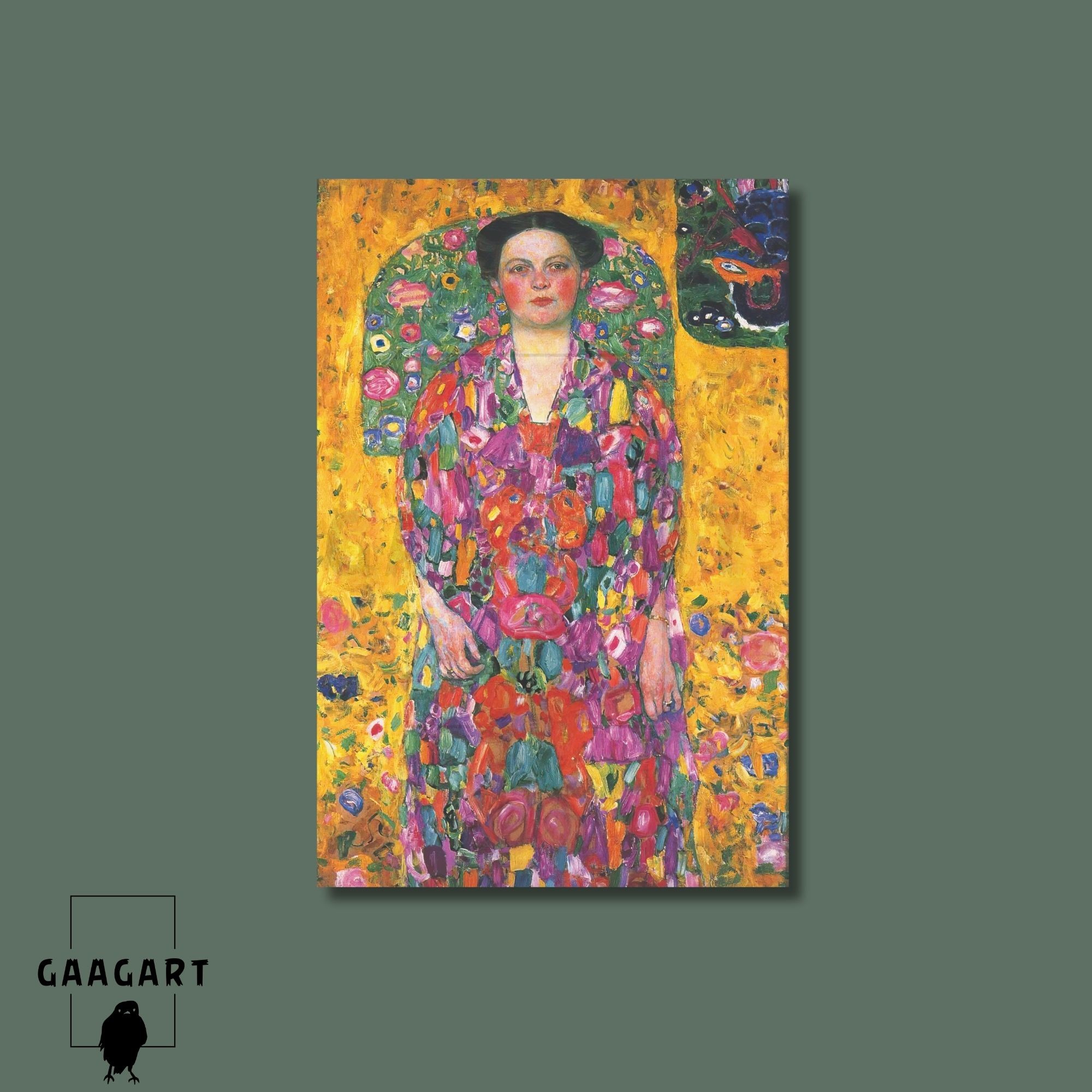 Tekli Dikey Kanvas Tablo Ünlü Eserler Klimt Portrait Of Eugenia Primavesi