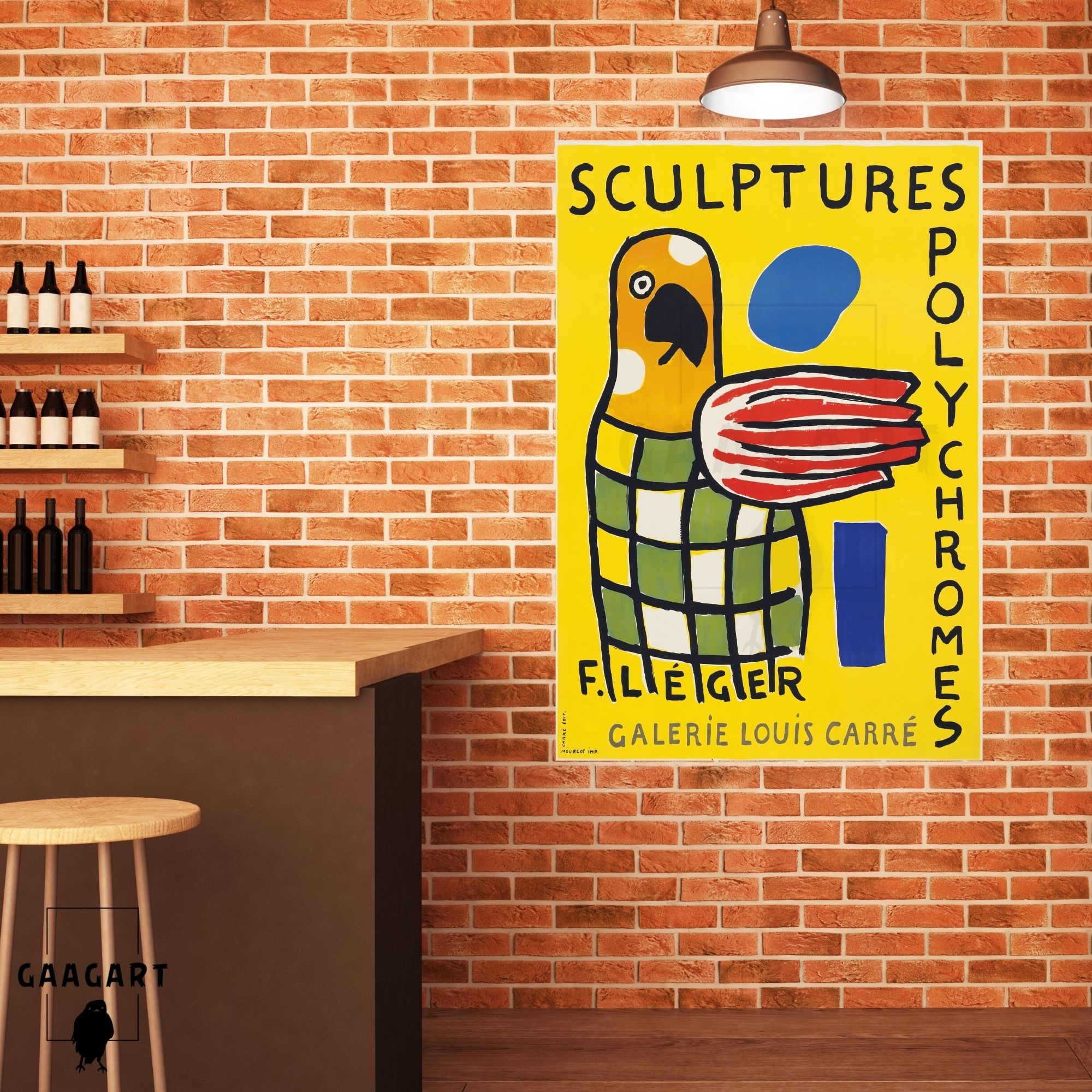 Tekli Dikey Kanvas Tablo Ünlü Eserler Fernand Leger Sculptures Polychromes