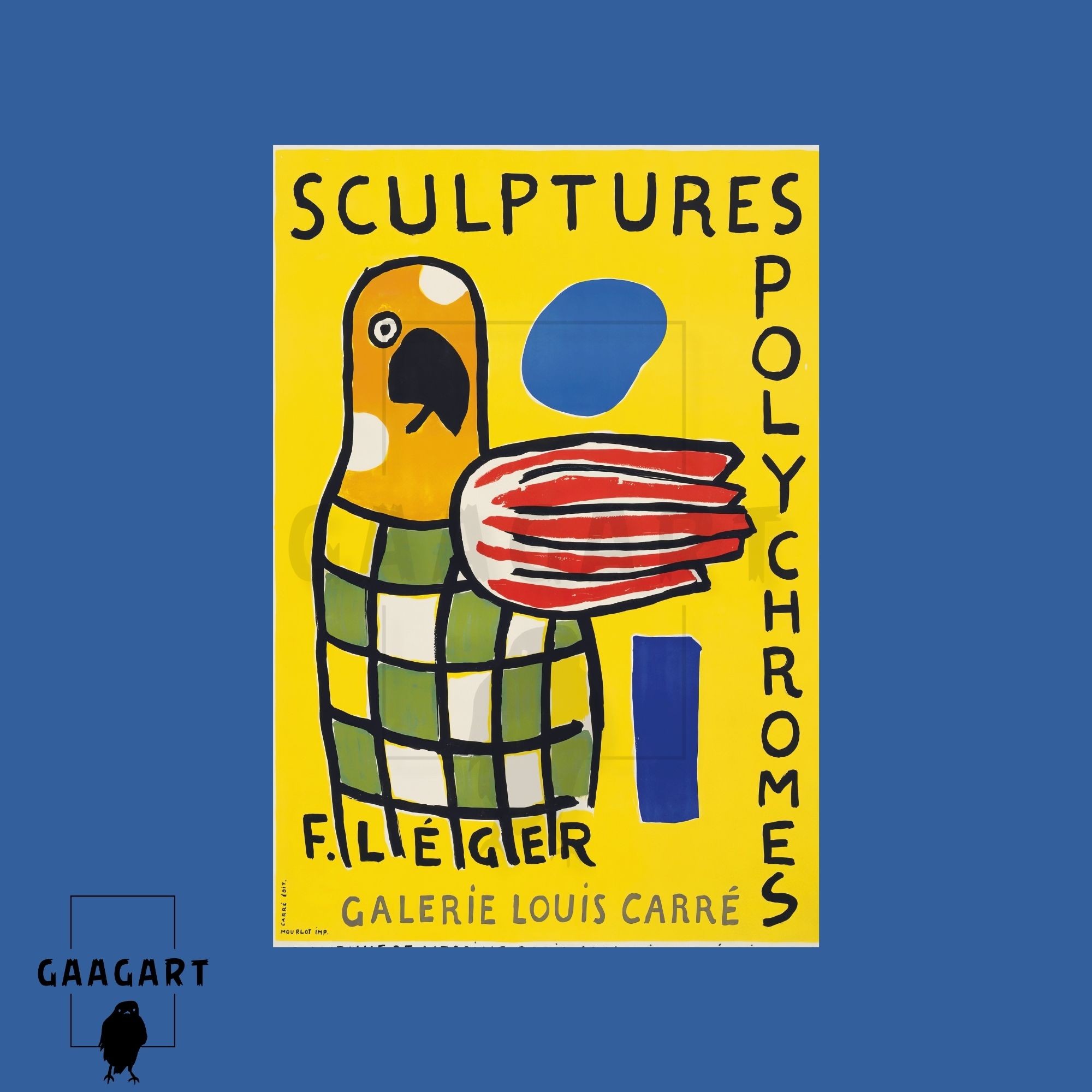 Tekli Dikey Kanvas Tablo Ünlü Eserler Fernand Leger Sculptures Polychromes