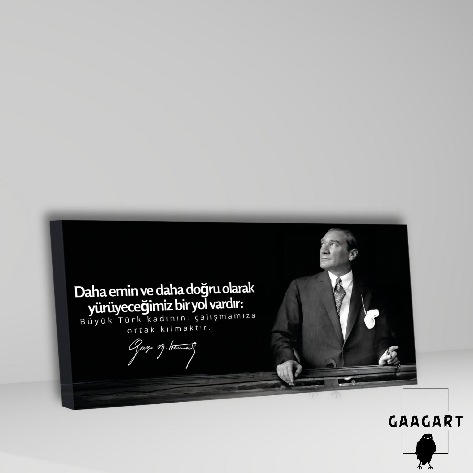 Panoramik Kanvas Makam Panosu Atatürk Sözleri Büyük Türk Kadını