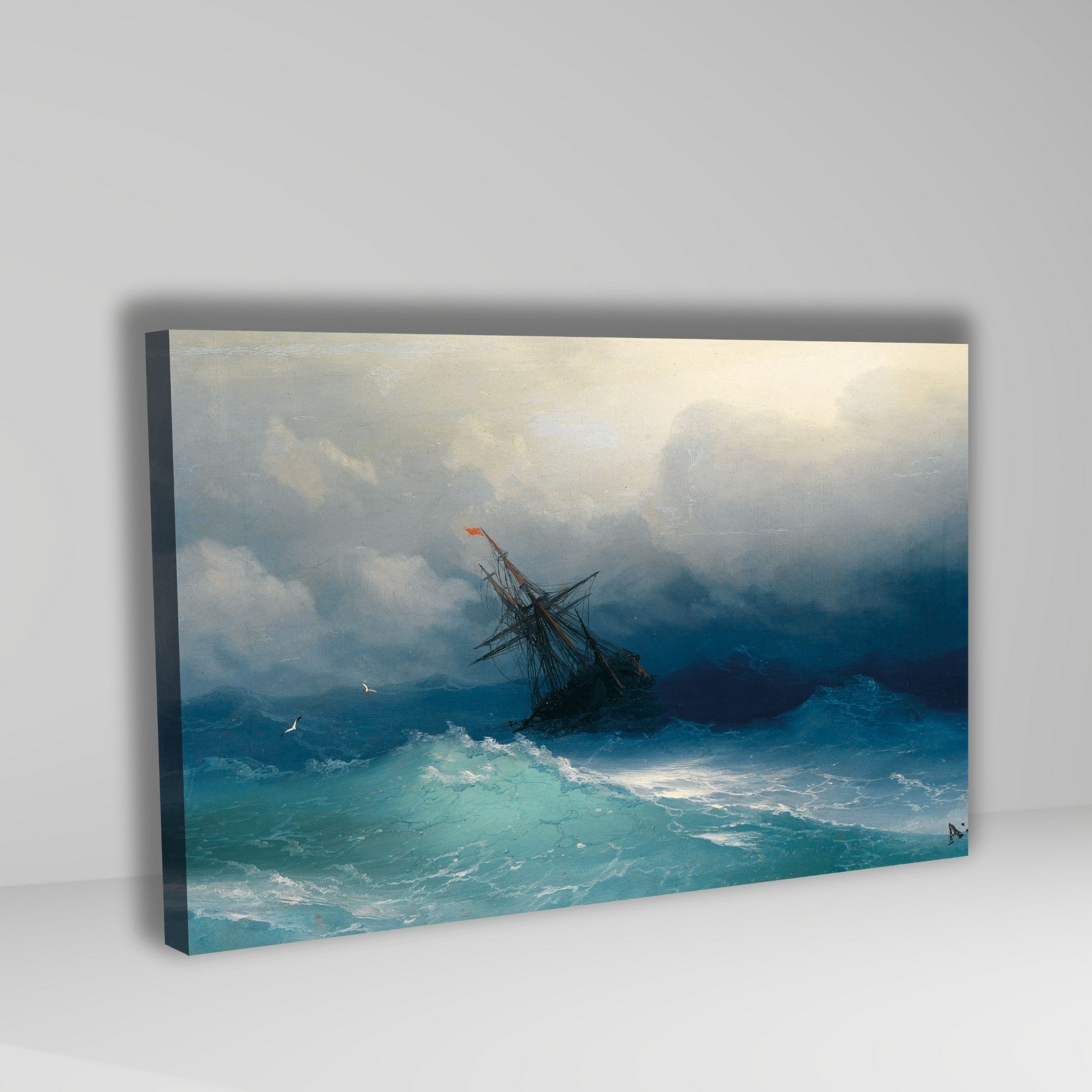 Tekli Yatay Kanvas Tablo İvan Aivazovsky Ship On Stormy Seas