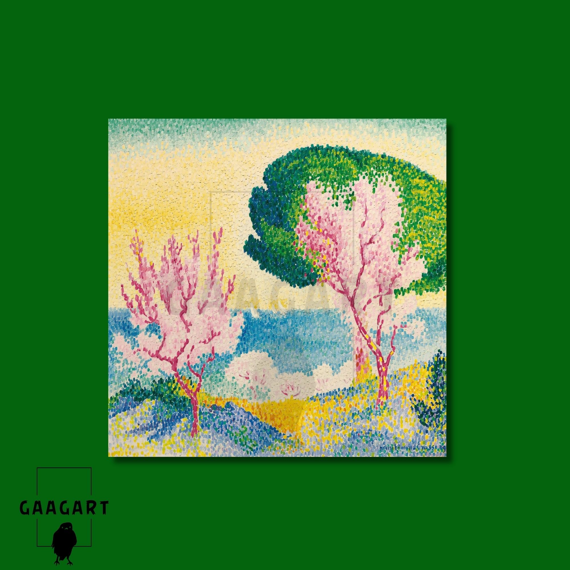 Kare Kanvas Tablo Ünlü Eserler Henri-Edmond Cross-Printemps Rose (1908)