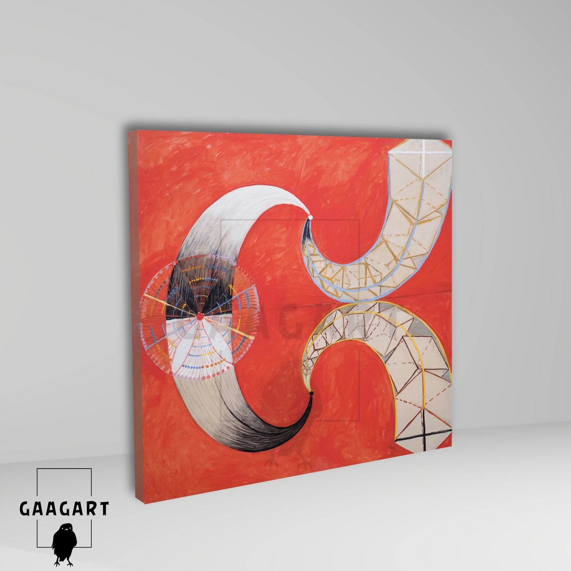 Kare Kanvas Tablo Ünlü Eserler Hilma af Klint-Group IX-SUW, The Swan, No. 9 (1915)