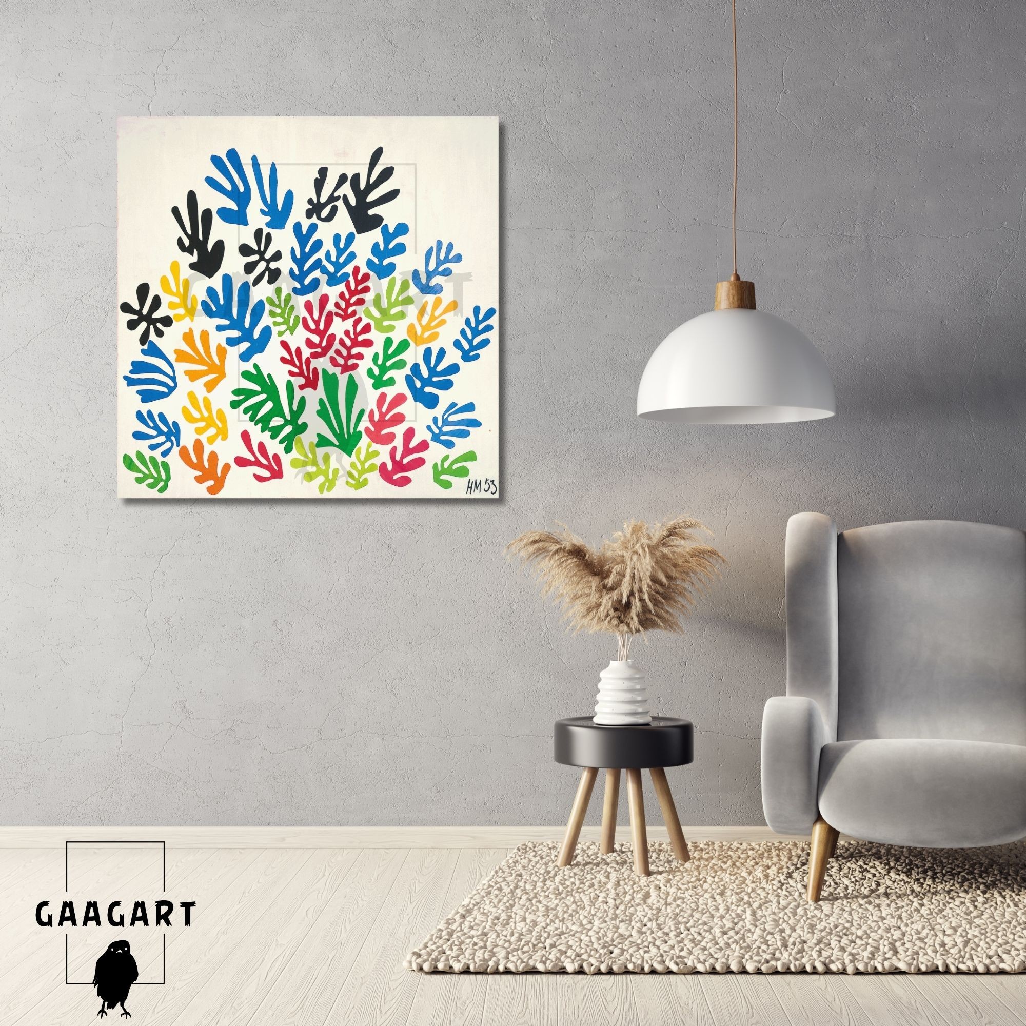 Kare Kanvas Tablo Ünlü Eserler Henri Matisse-La Gerbe