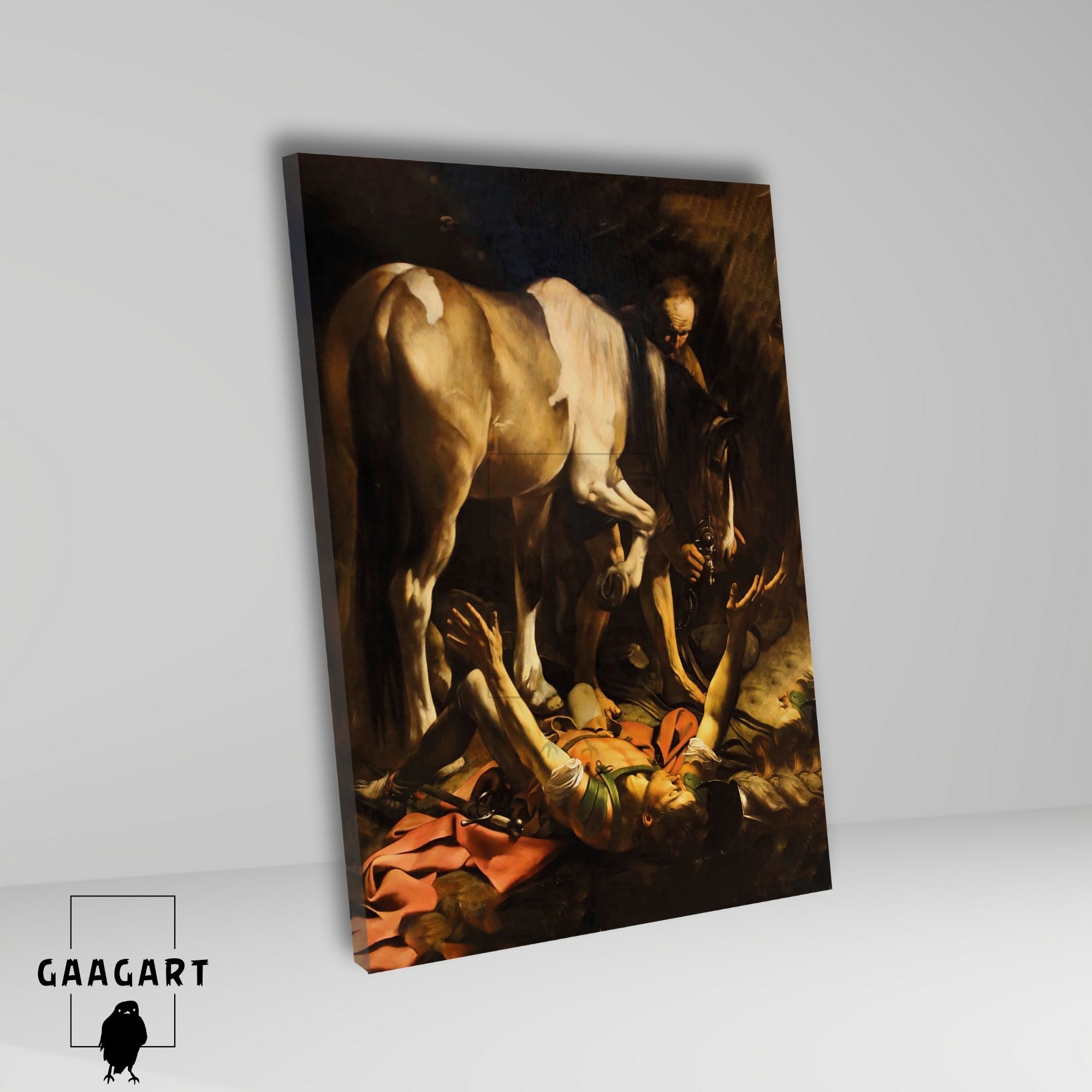 Tekli Dikey Kanvas Caravaggio Aziz Pavlus'un Din Değiştirmesi