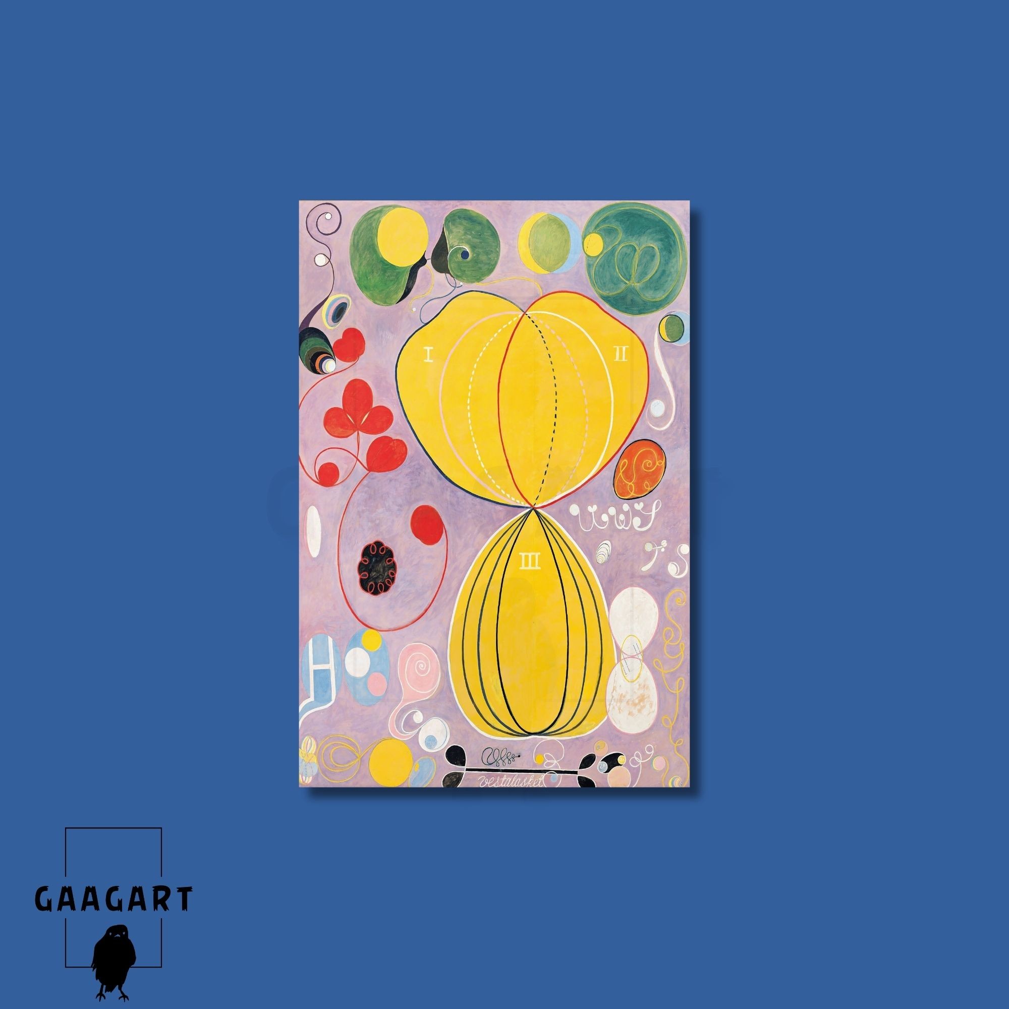 Tekli Dikey Kanvas Tablo Ünlü Eserler Hilma Af Klint Adulthood