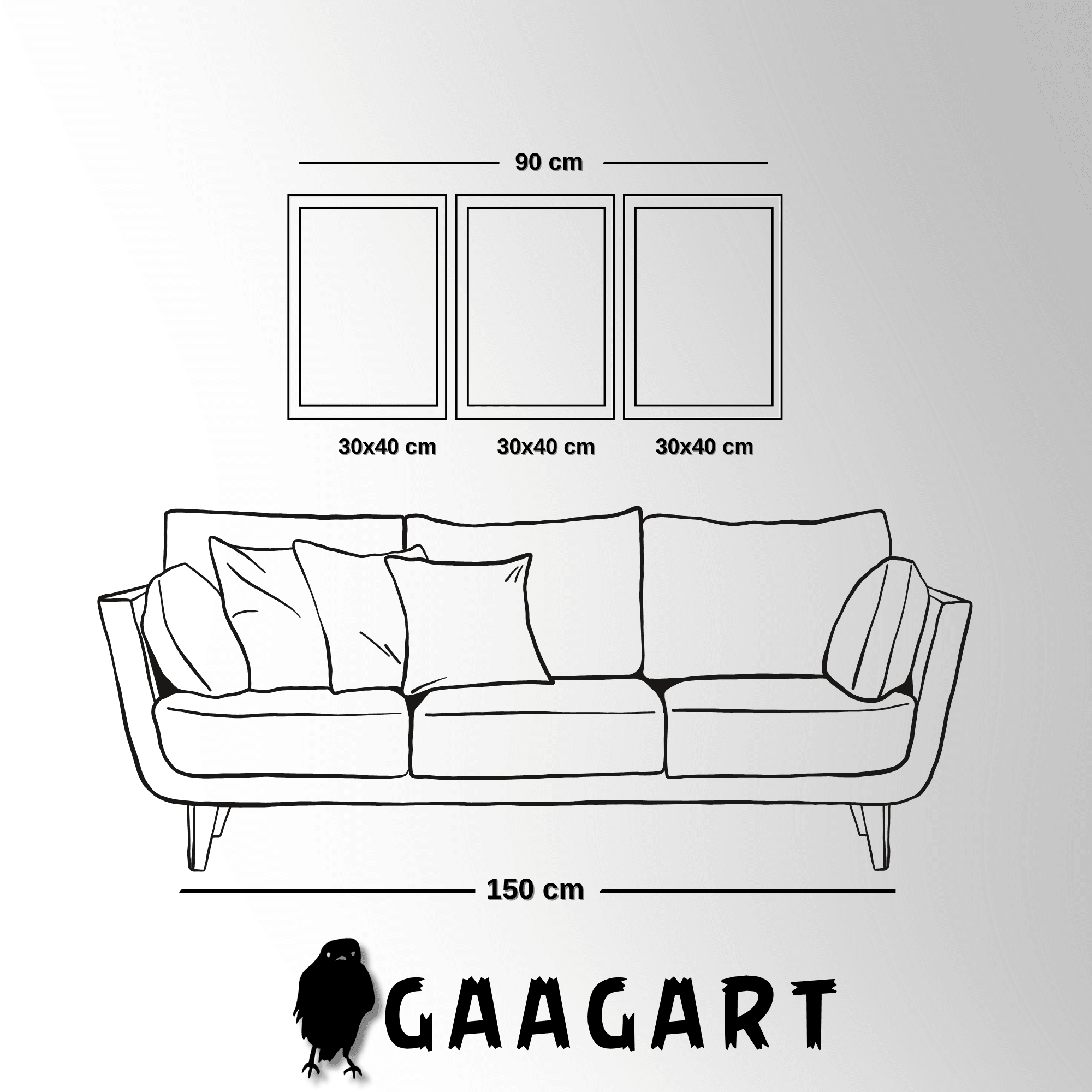 3'lü Ahşap Lamine Çerçeveli Mdf Tablo Modern Pastel Tasarım