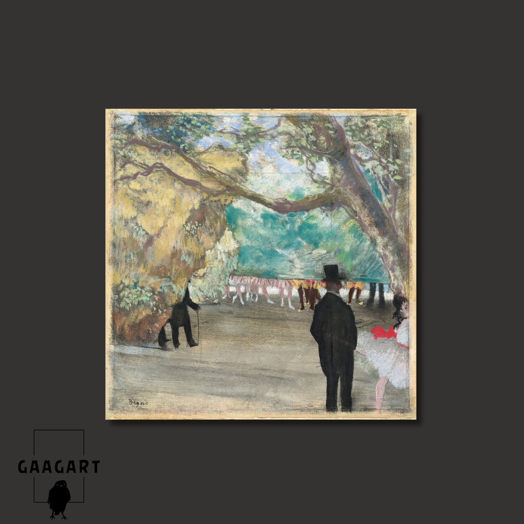 Kare Kanvas Tablo Ünlü Eserler Edgar Degas The Curtain (c. 1880)