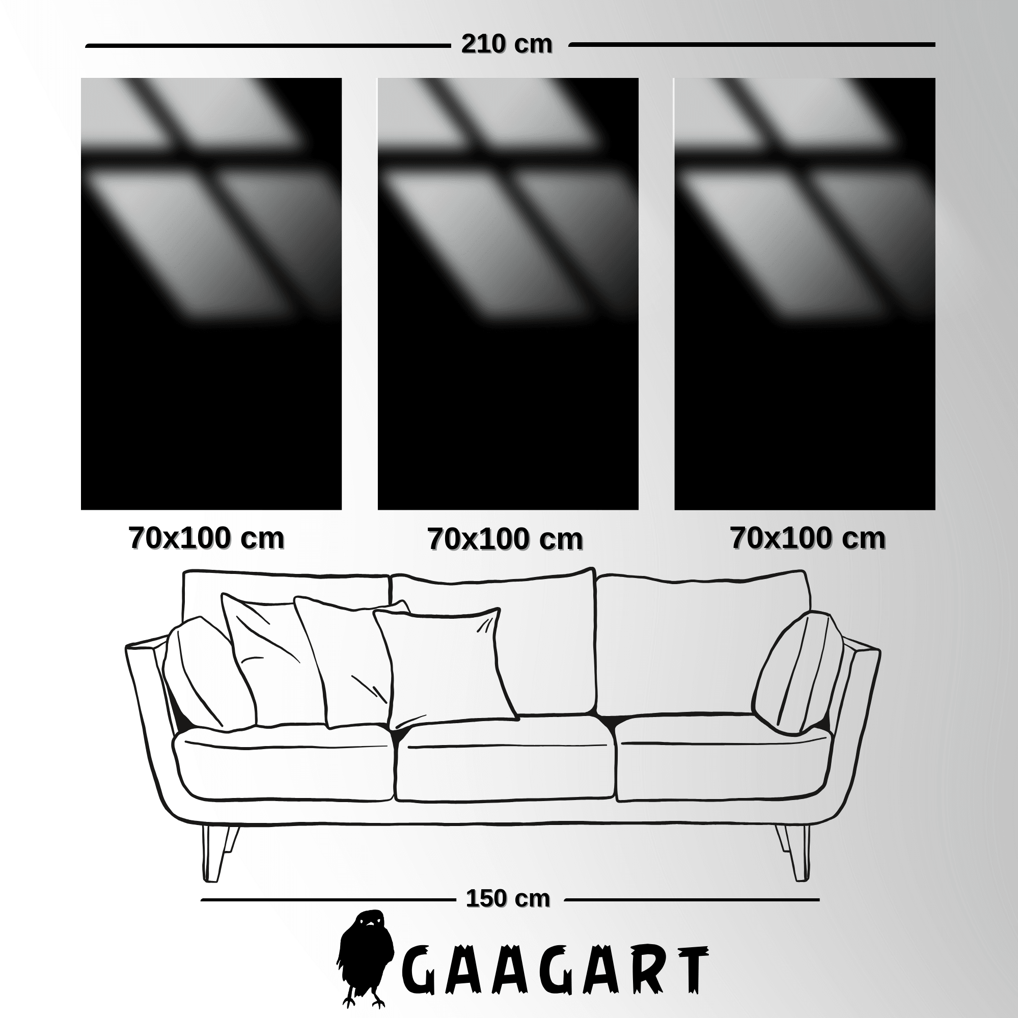 3'lü Metal Çerçeveli Cam Tablo Seti Siyah Beyaz Atatürk İstiklal Marşı ve Gençliğe Hitabe