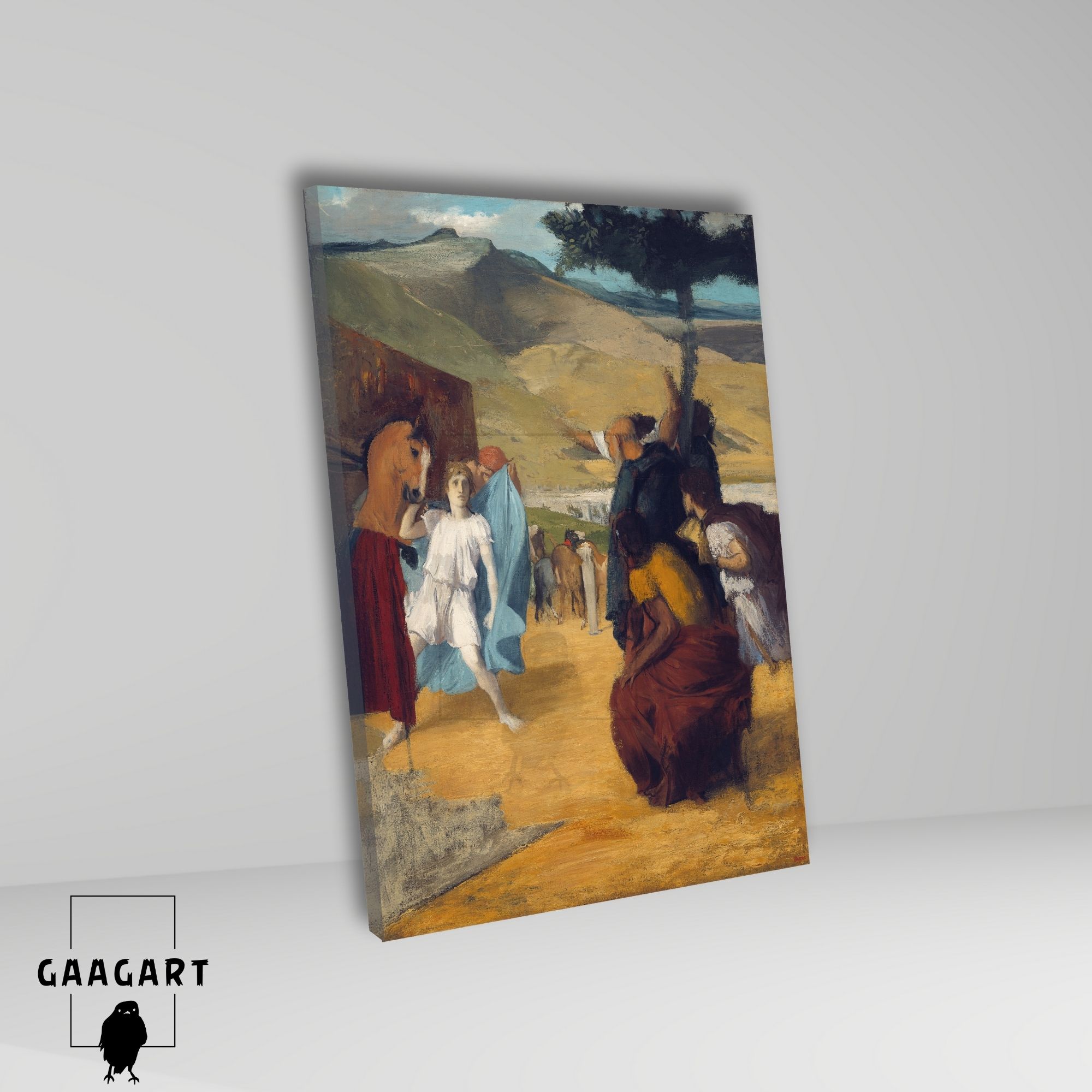 Tekli Dikey Kanvas Edgar Degas Alexander And Bucephalus