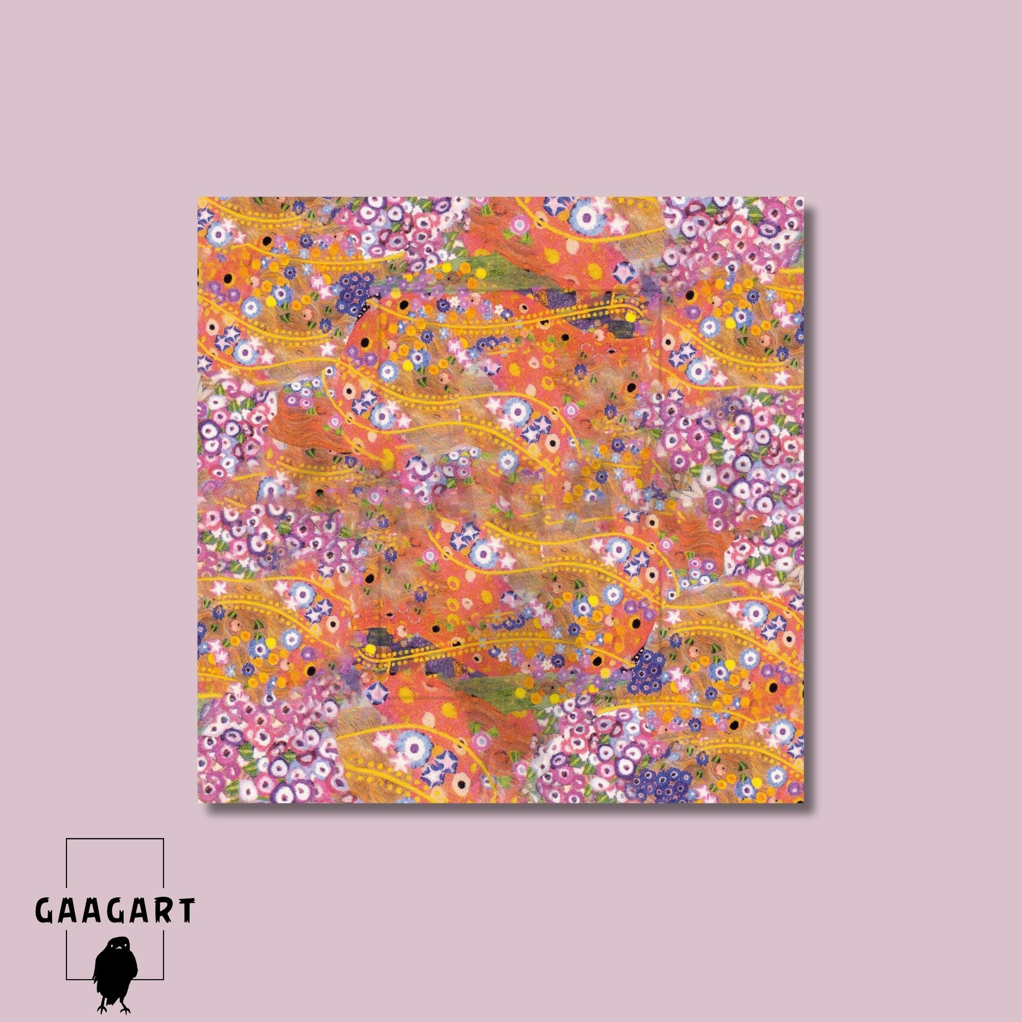 Kare Kanvas Tablo Ünlü Eserler Gustav Klimt Water Serpents