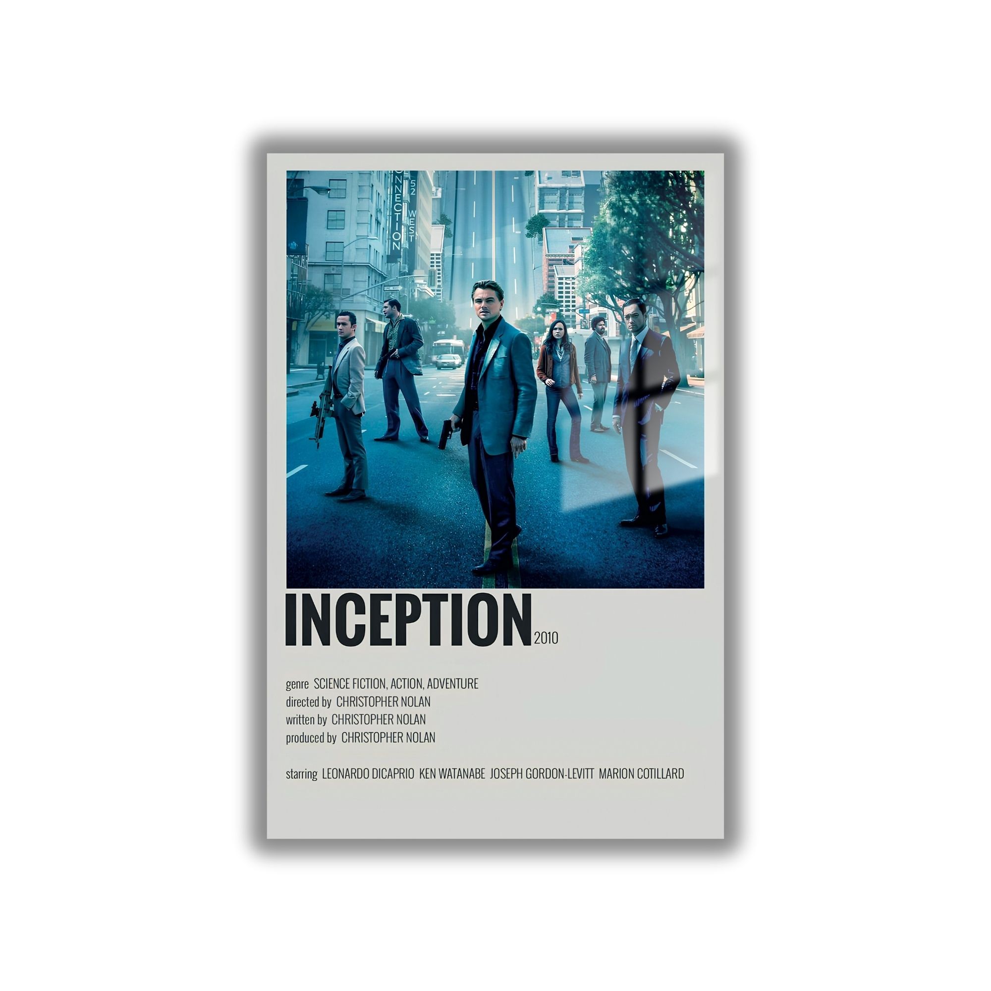 Temperli Cam Tablo Film Afişi Inception 2010 Görseli