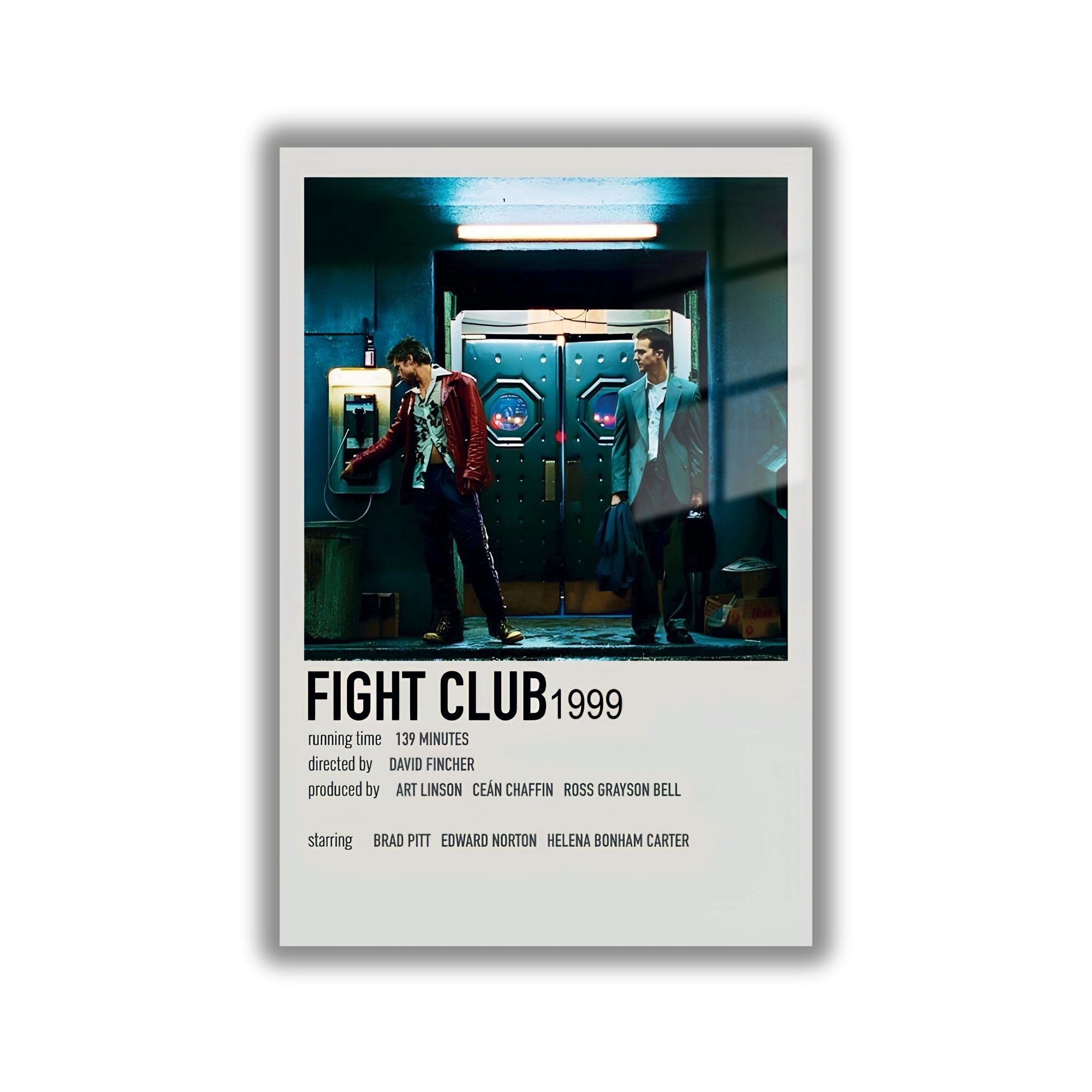 Temperli Cam Tablo Film Afişi Fight Club 1999 Görseli