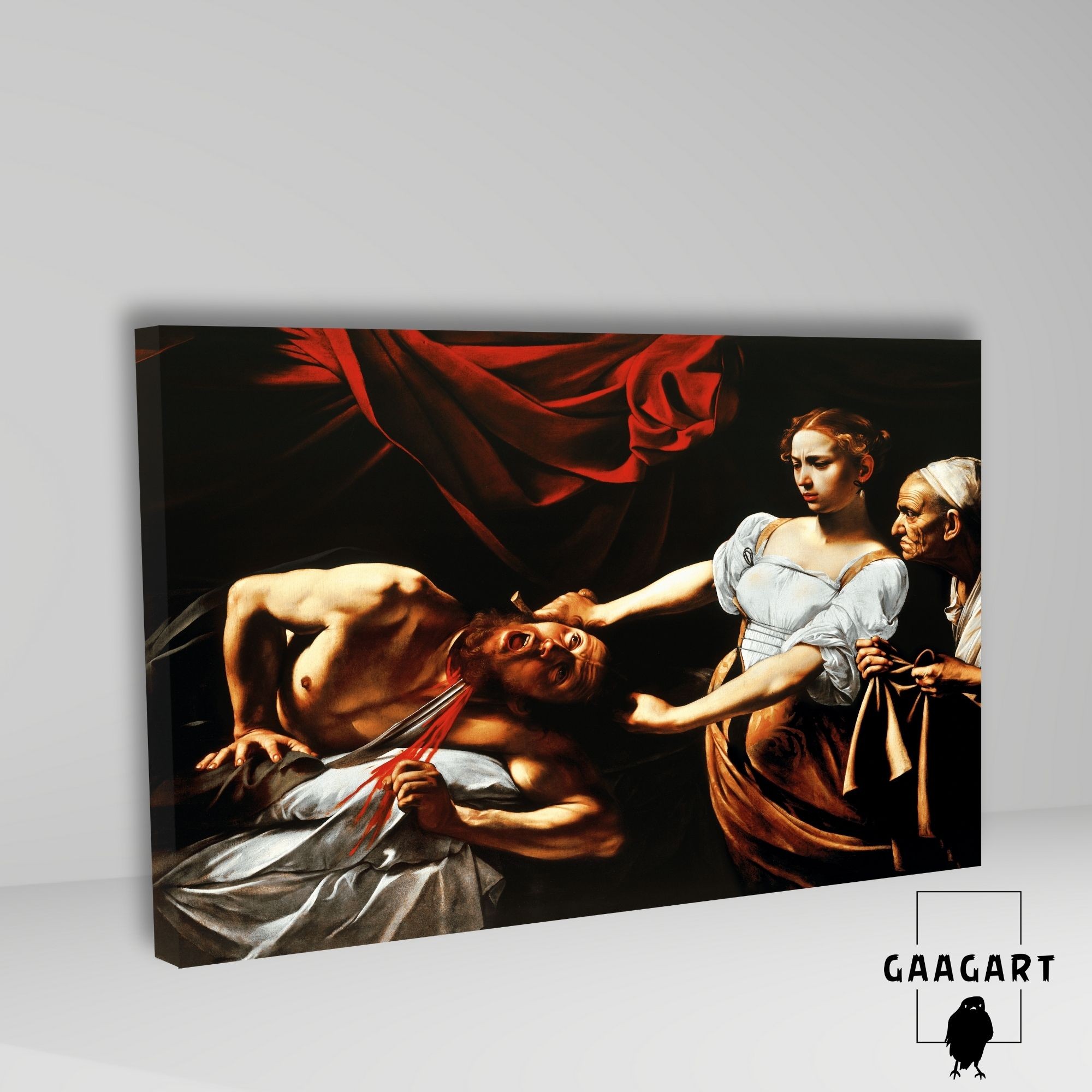 Tekli Yatay Kanvas Caravaggio Judith Holofernes'in Başını Keserken