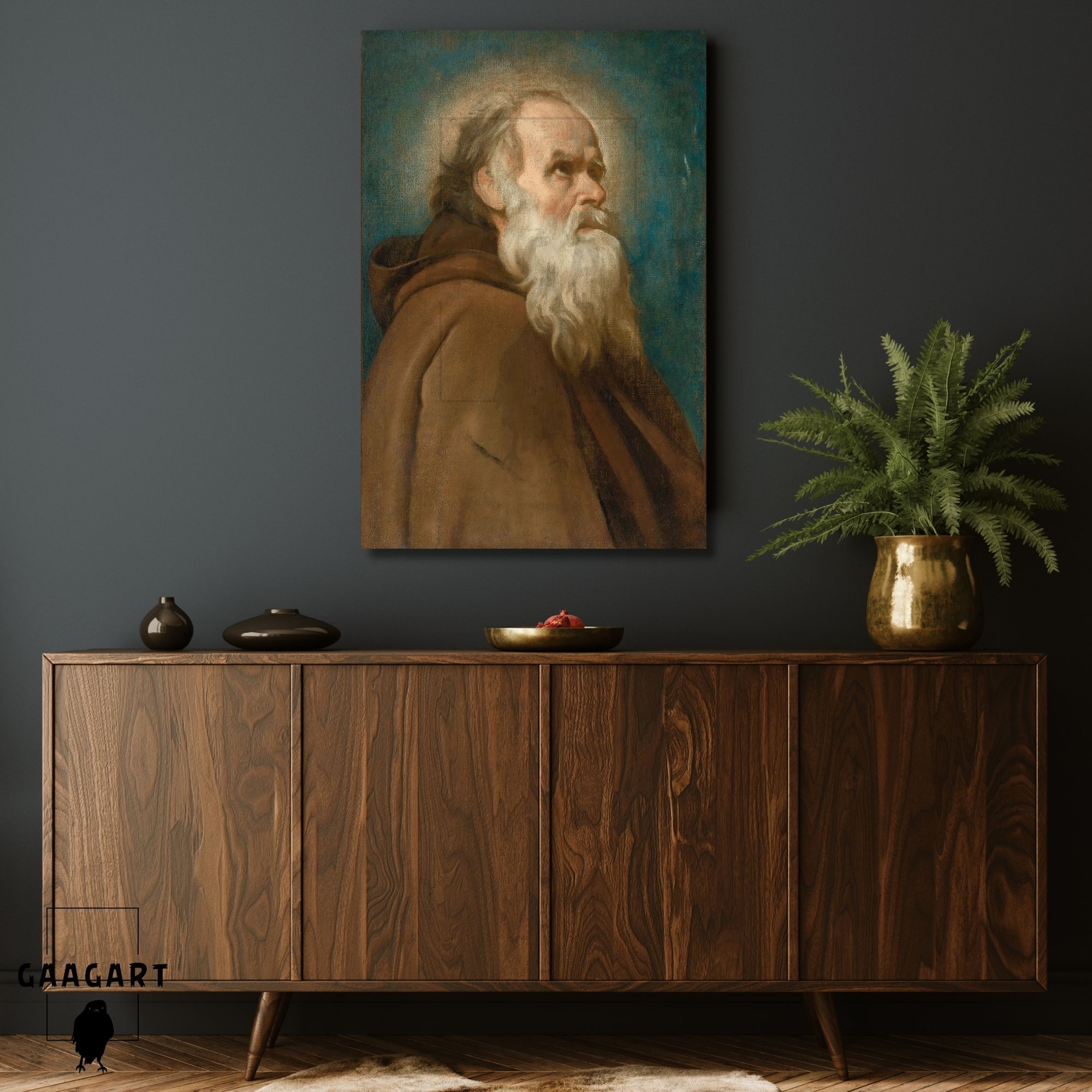 Tekli Dikey Kanvas Diego Velazquez Saint Anthony Abbot