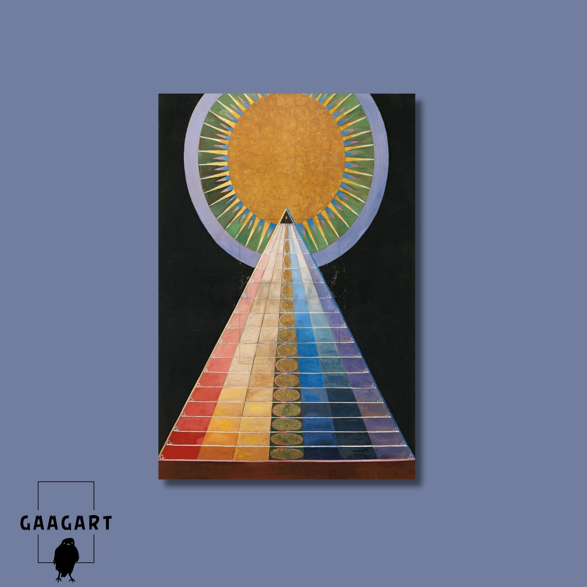 Tekli Dikey Kanvas Tablo Ünlü Eserler Hilma af Klint Altarpiece No I